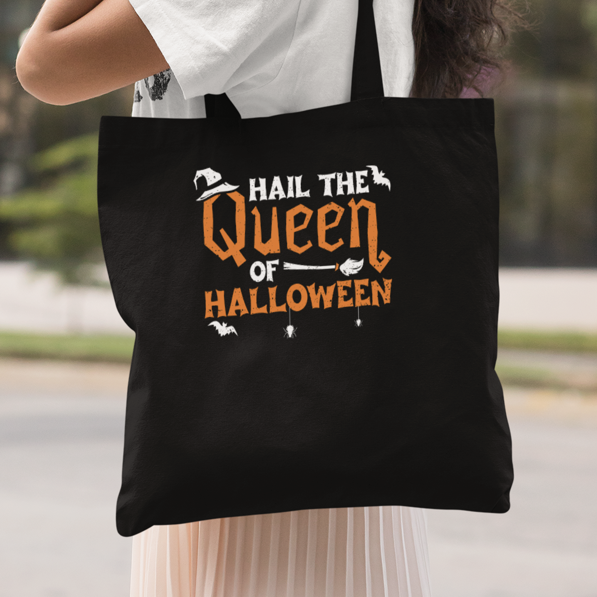 Hail The Queen Of Halloween Stoffbeutel - DESIGNSBYJNK5.COM