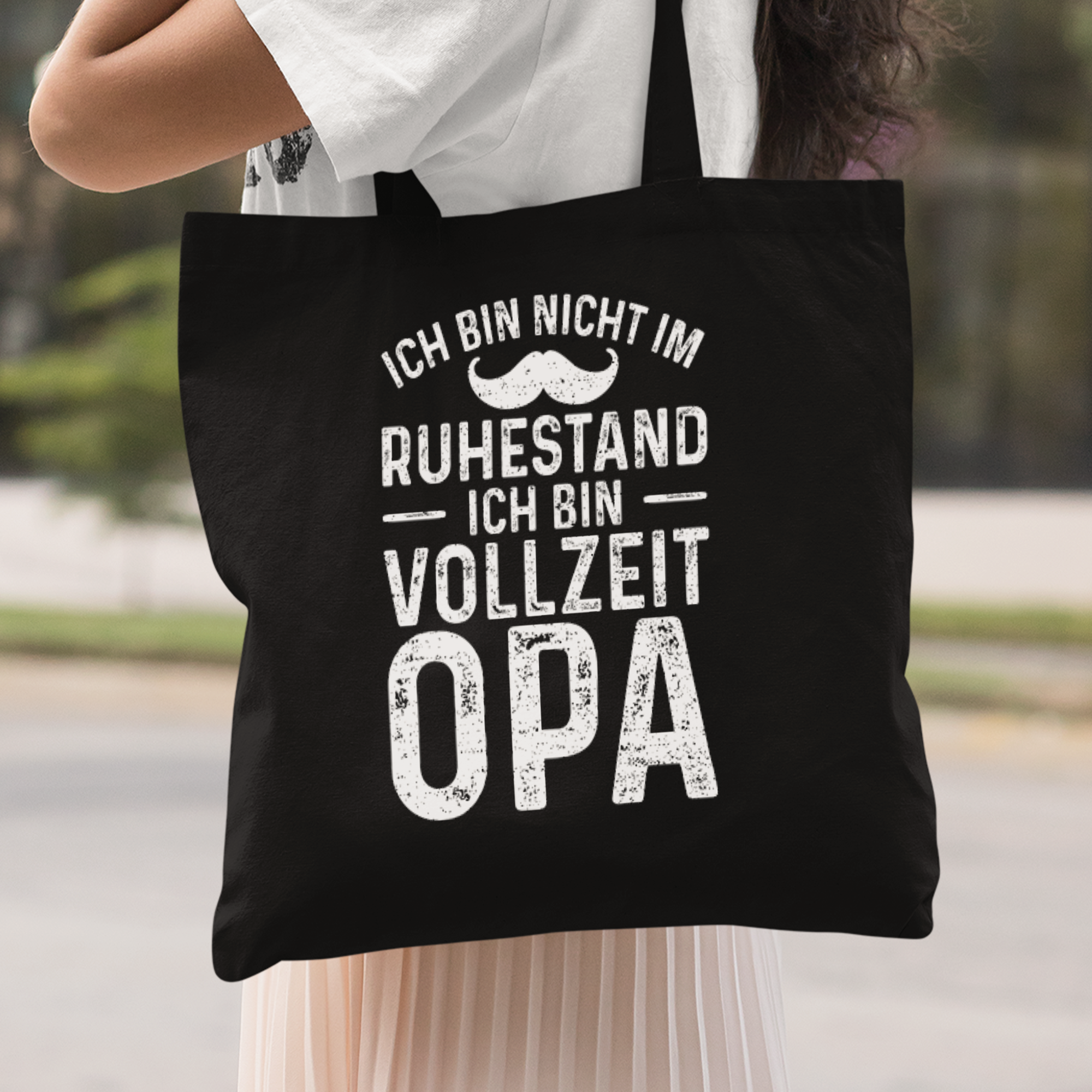 Ich Bin Nicht Im Ruhestand Ich Bin Vollzeit Opa Stoffbeutel - DESIGNSBYJNK5.COM