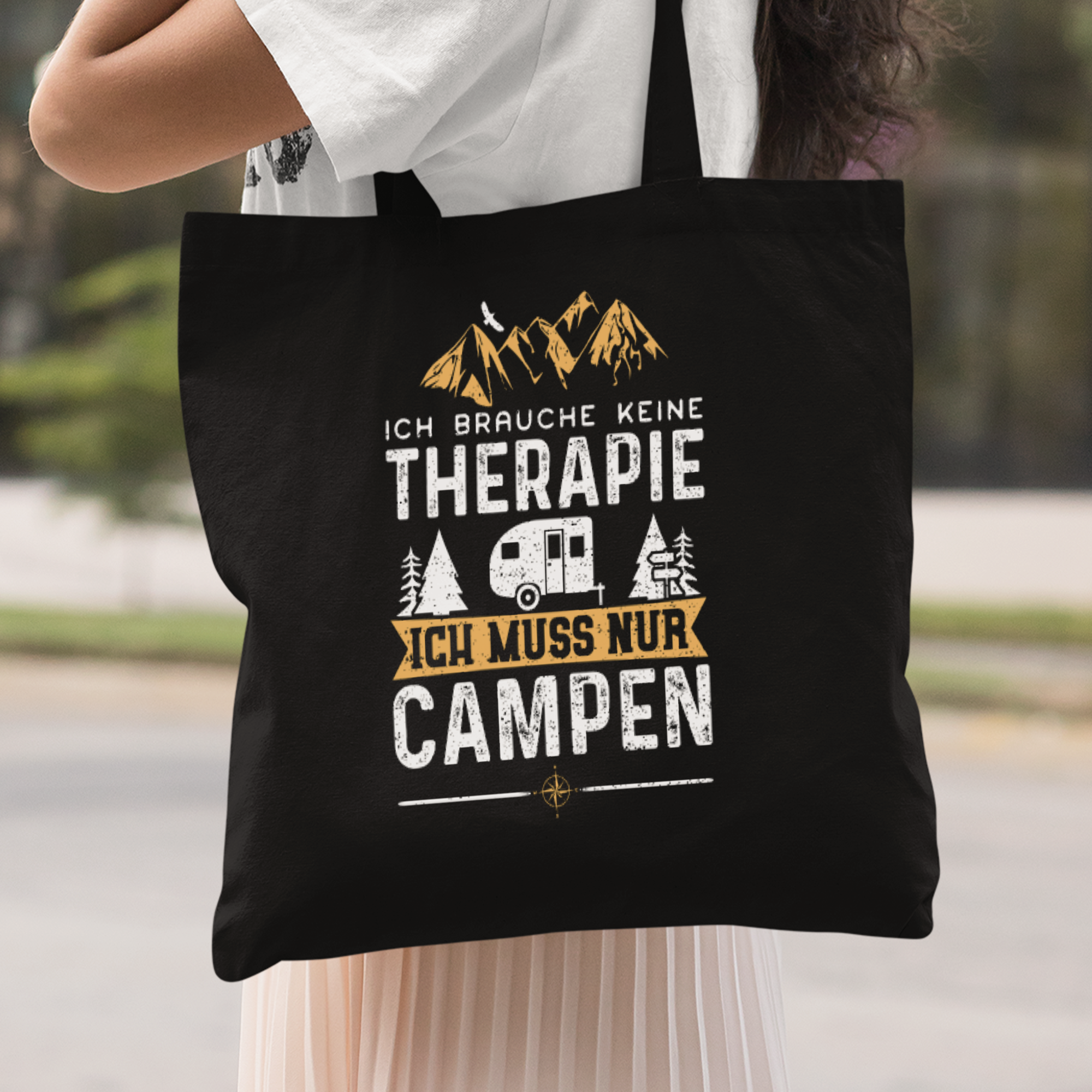 Ich Brauche Keine Therapie Ich Muss Nur Campen Stoffbeutel - DESIGNSBYJNK5.COM
