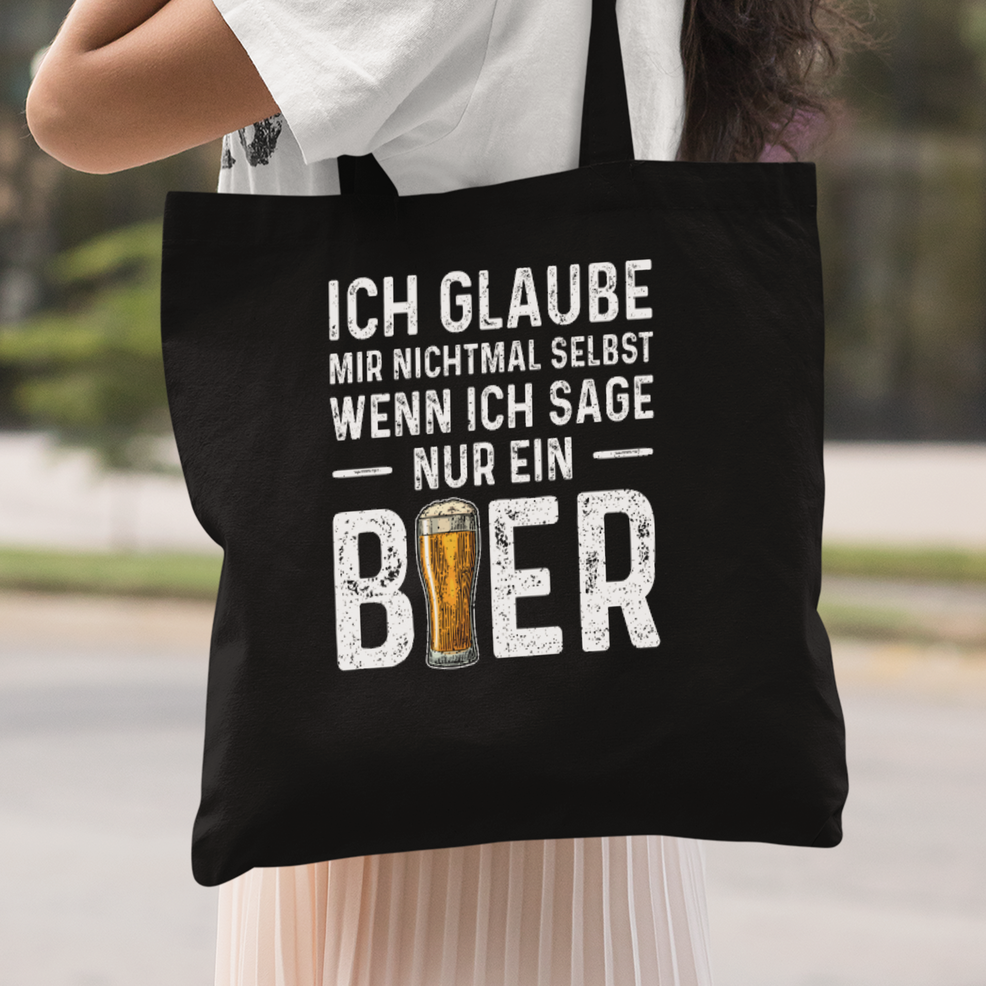 Ich Glaube Mir Nichtmal Selbst Wenn Ich Sage Nur Ein Bier Stoffbeutel - DESIGNSBYJNK5.COM