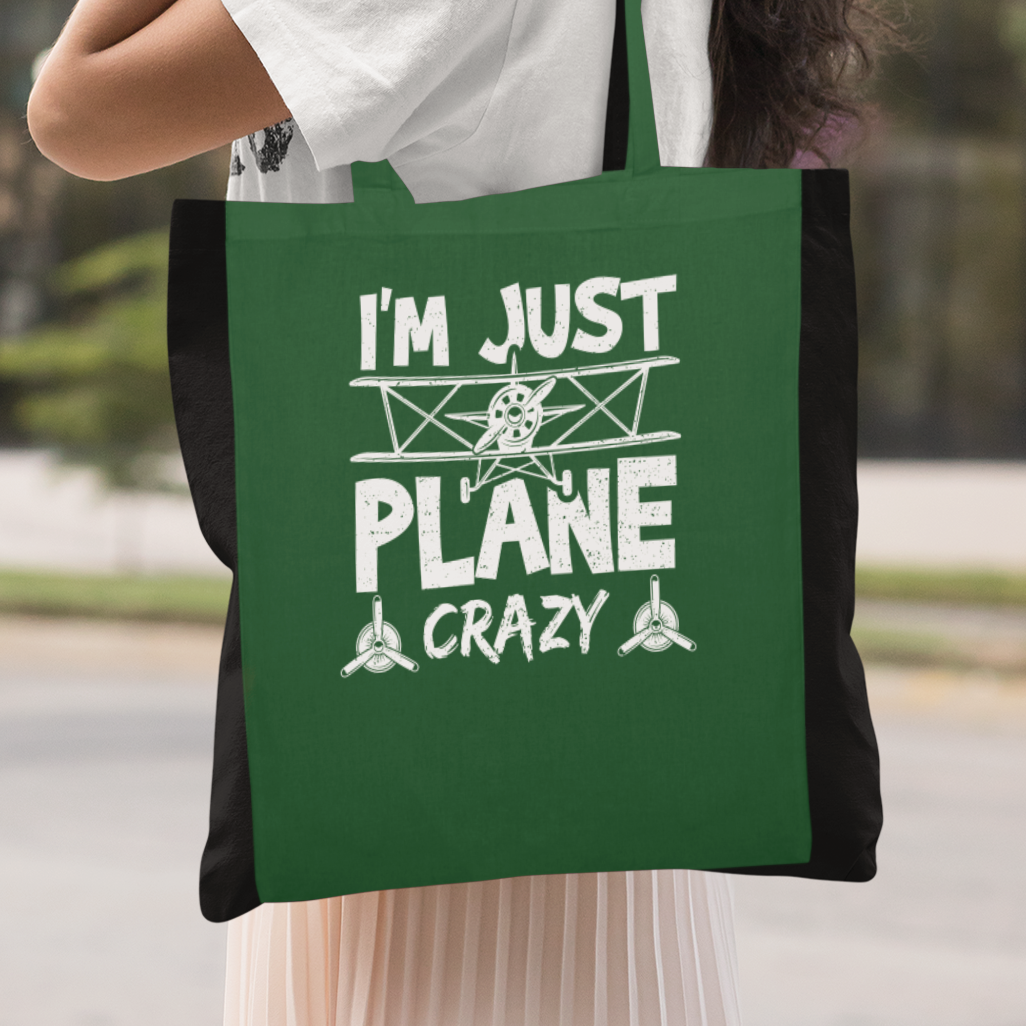 I'm Just Plane Crazy Stoffbeutel - DESIGNSBYJNK5.COM