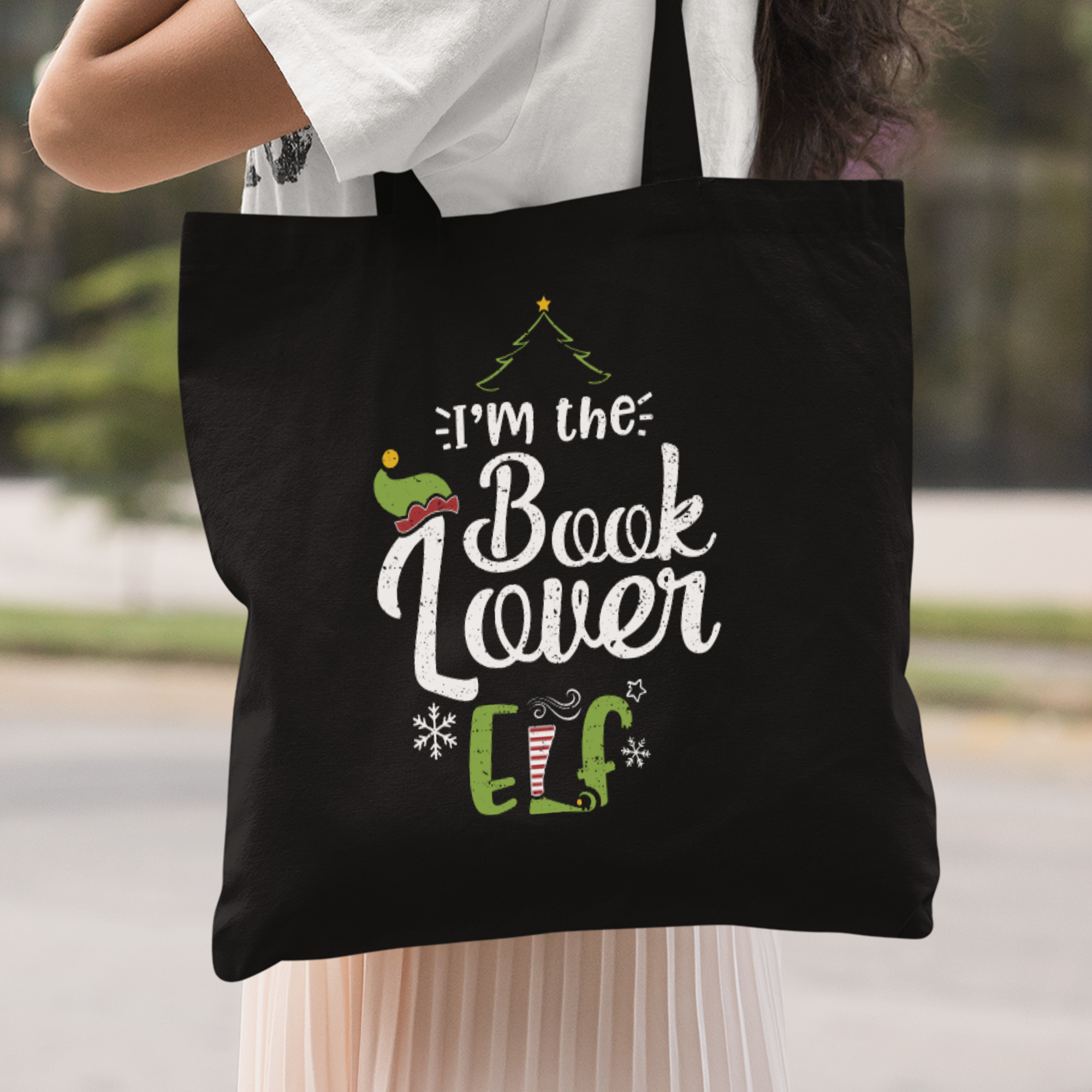 I'm The Book Lover Elf Stoffbeutel - DESIGNSBYJNK5.COM