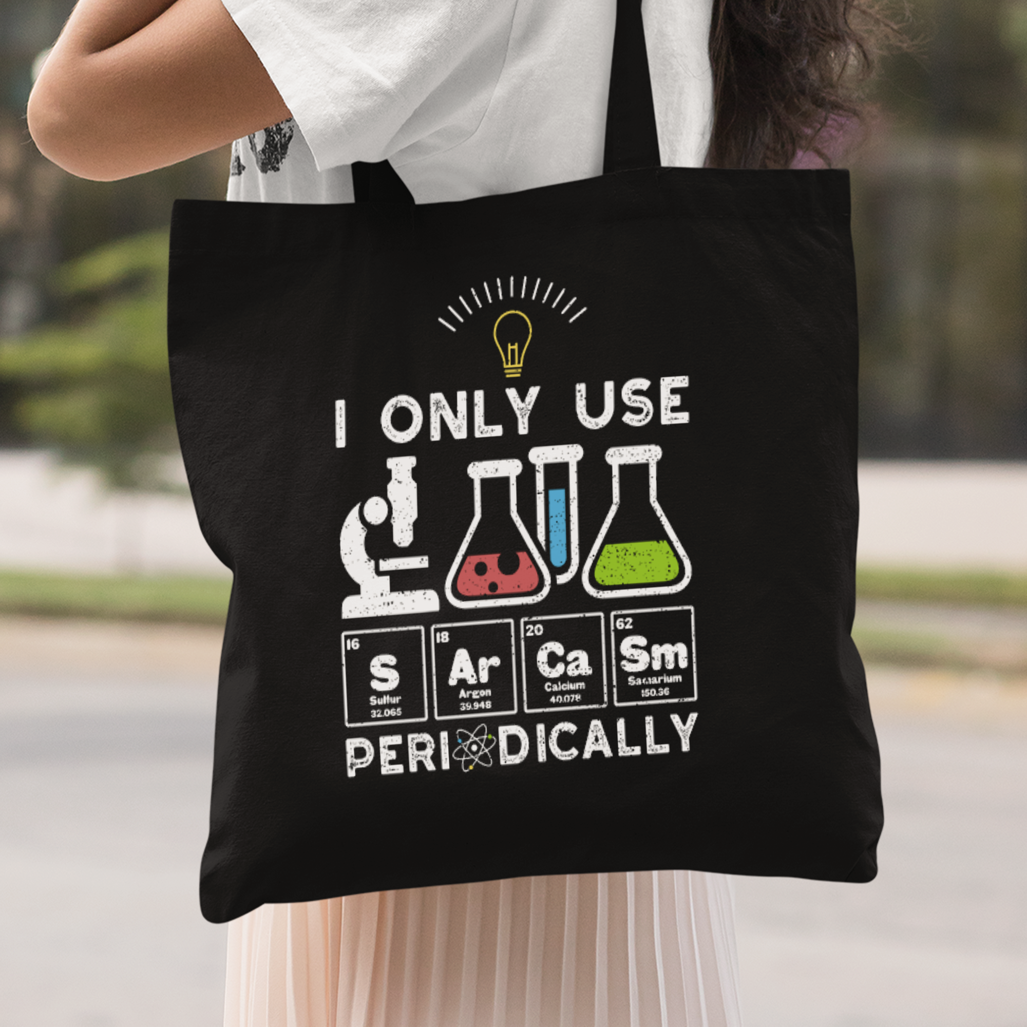 I Only Use Sarcasm Periodically Stoffbeutel - DESIGNSBYJNK5.COM