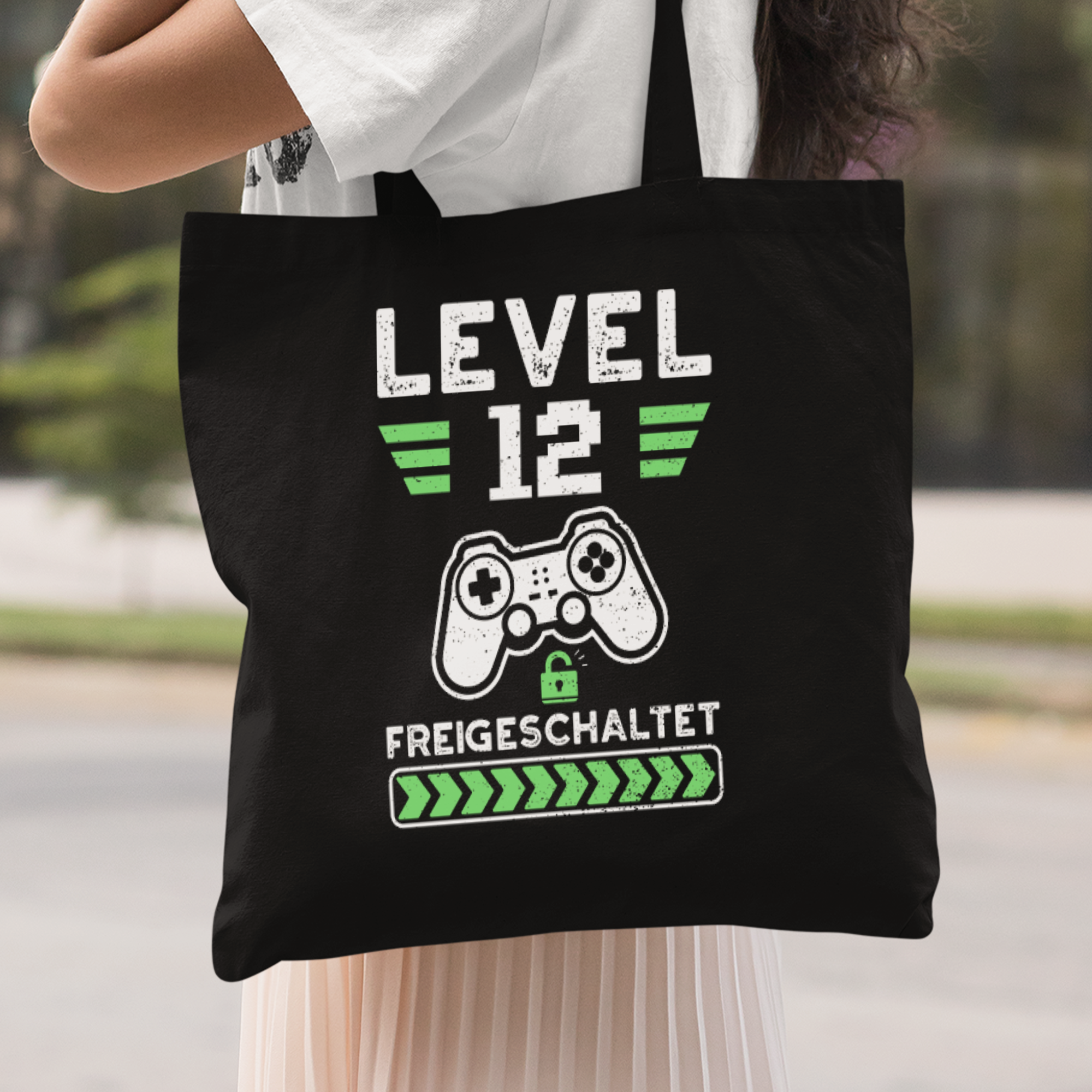 Level 12 Freigeschaltet Stoffbeutel - DESIGNSBYJNK5.COM