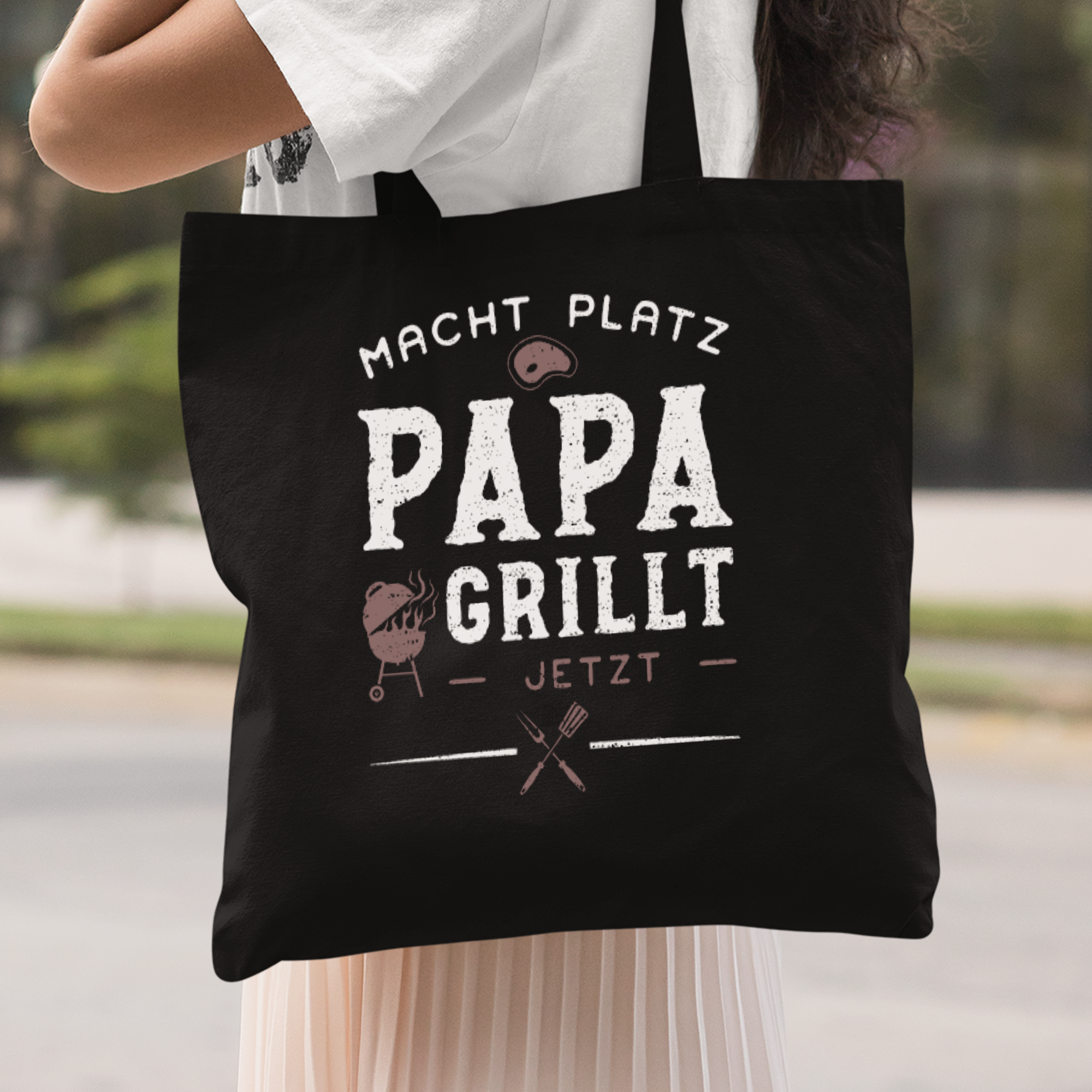 Macht Platz Papa Grillt Jetzt Stoffbeutel - DESIGNSBYJNK5.COM