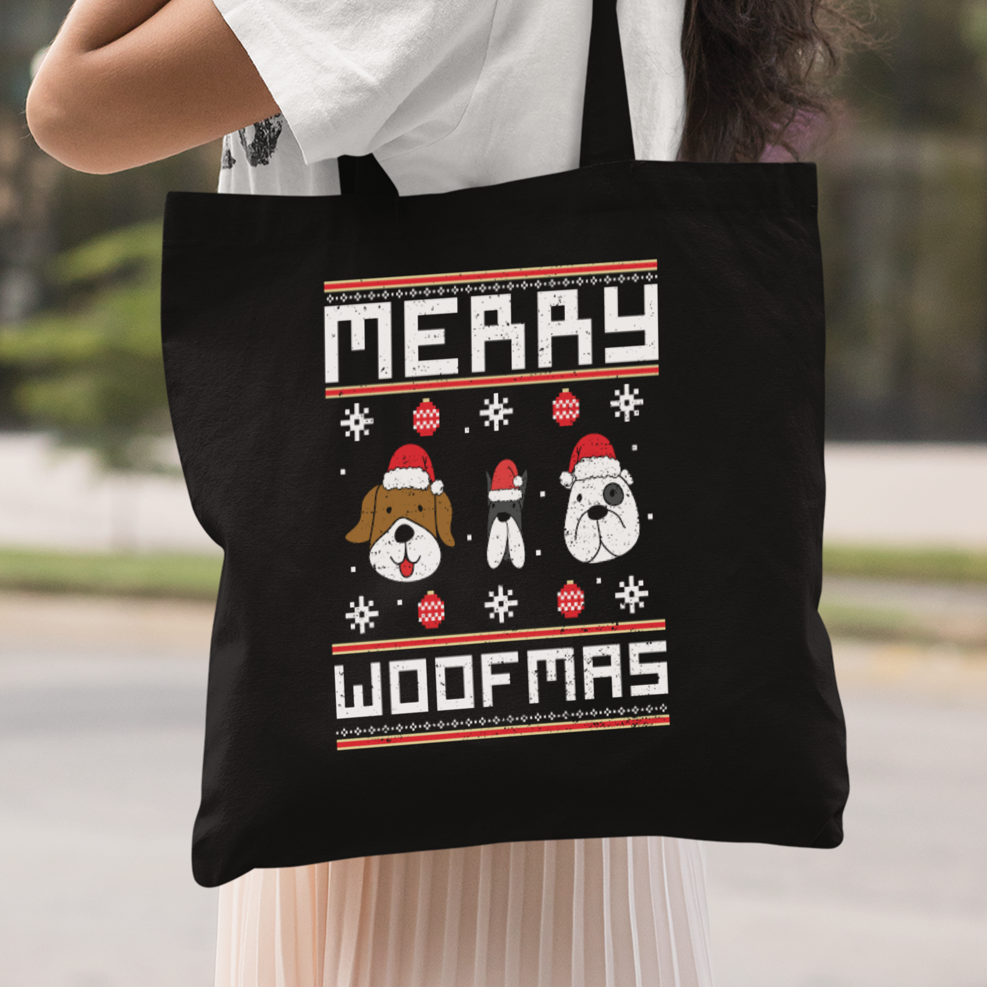 Merry Woofmas Stoffbeutel - DESIGNSBYJNK5.COM