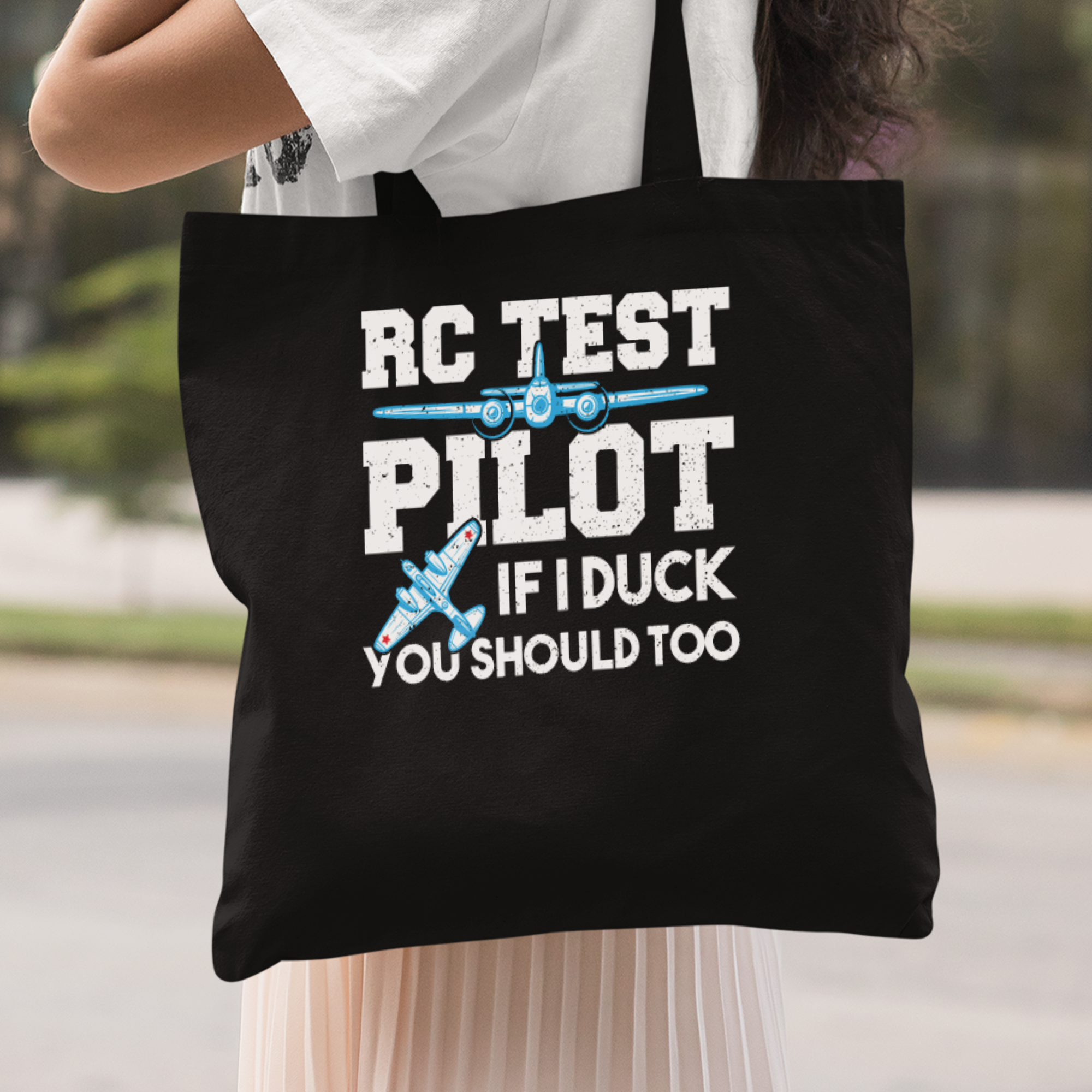 Rc Test Pilot If I Duck You Should Too Stoffbeutel - DESIGNSBYJNK5.COM