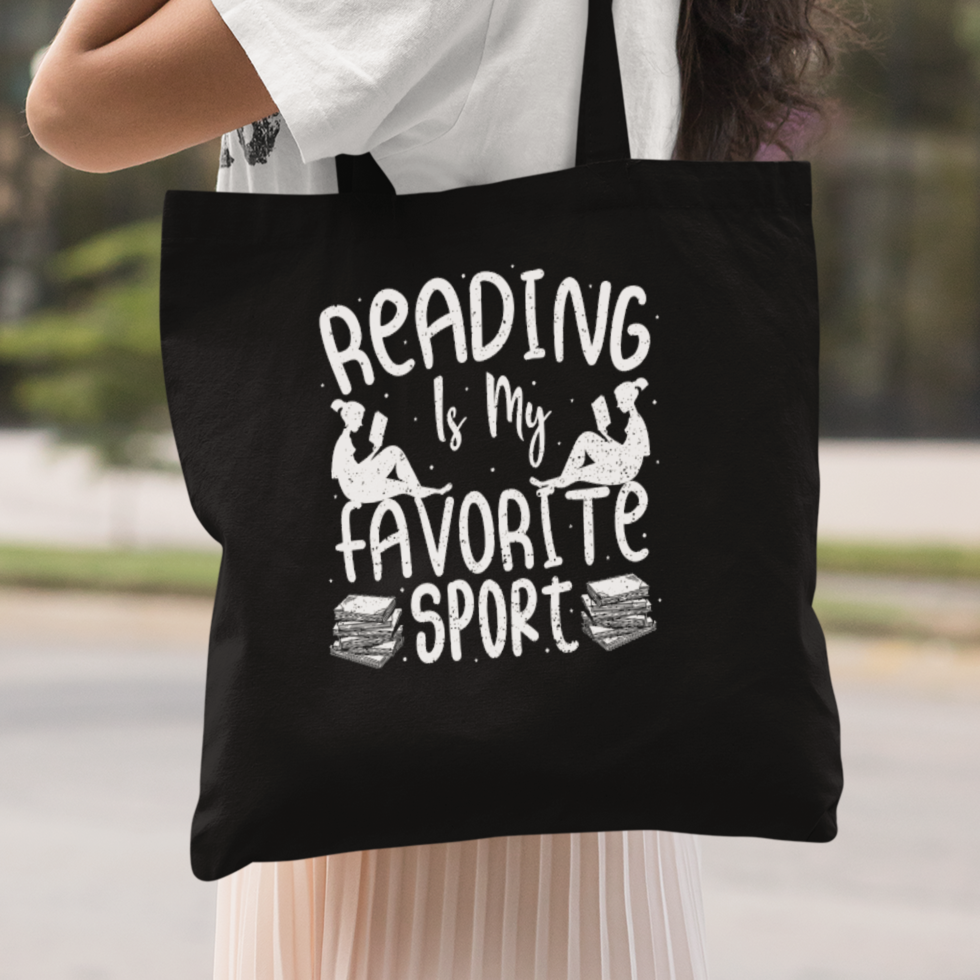 Reading Is My Favorite Sport Stoffbeutel - DESIGNSBYJNK5.COM
