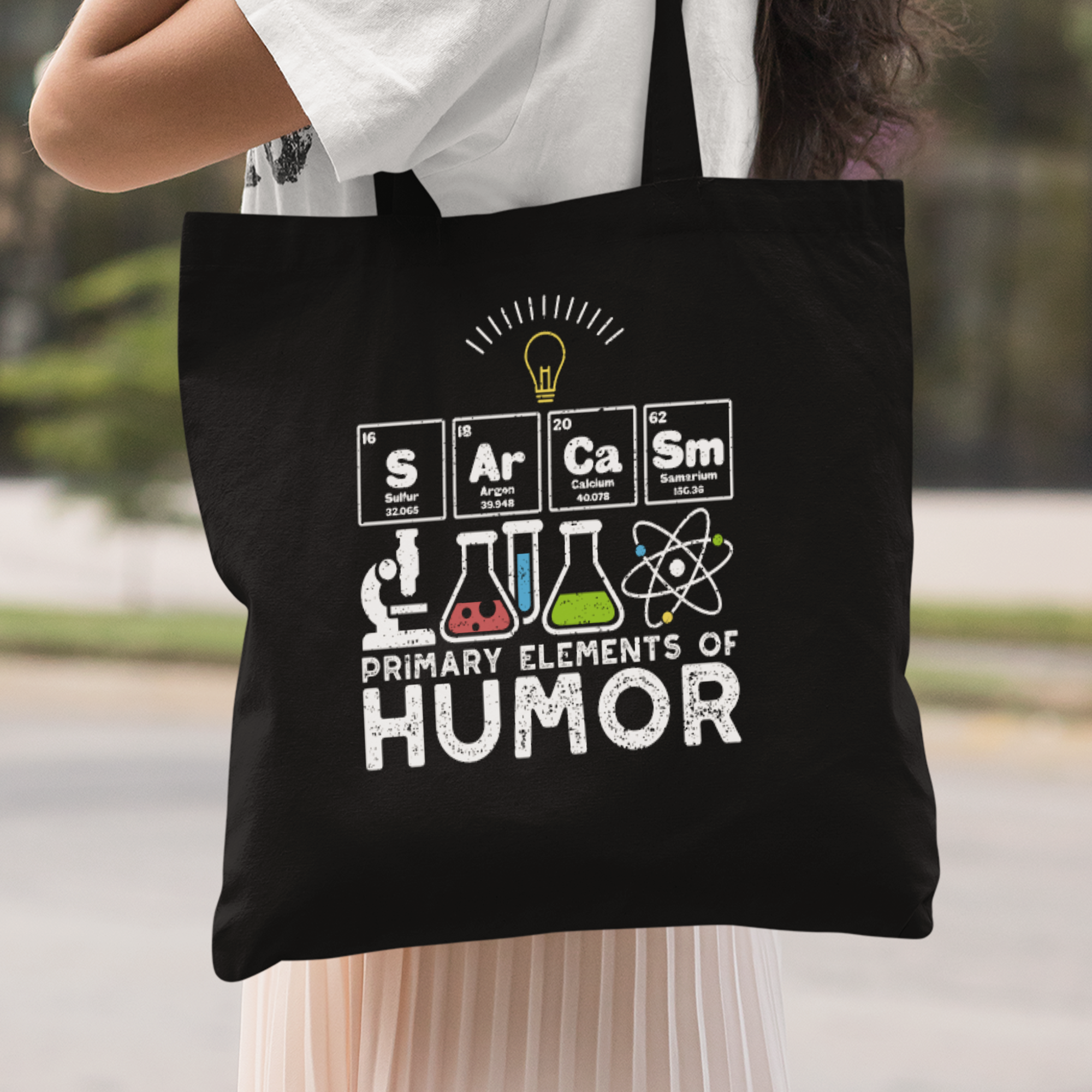 Sarcasm Primary Elements Of Humor Stoffbeutel - DESIGNSBYJNK5.COM