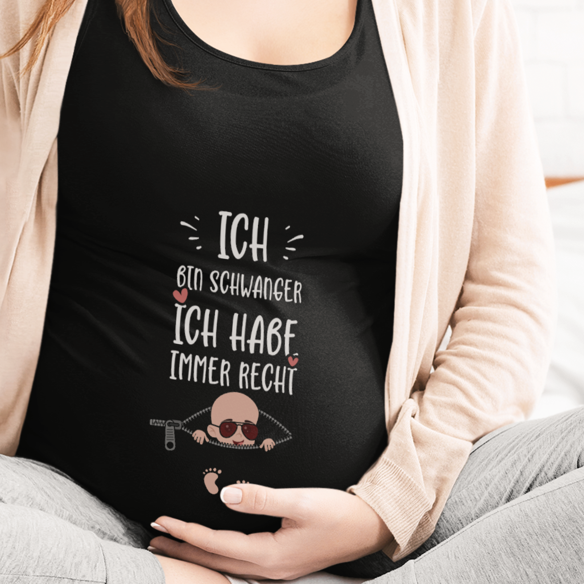 Ich Bin Schwanger Ich Habe Immer Recht Schwangerschafts T-Shirt - DESIGNSBYJNK5.COM