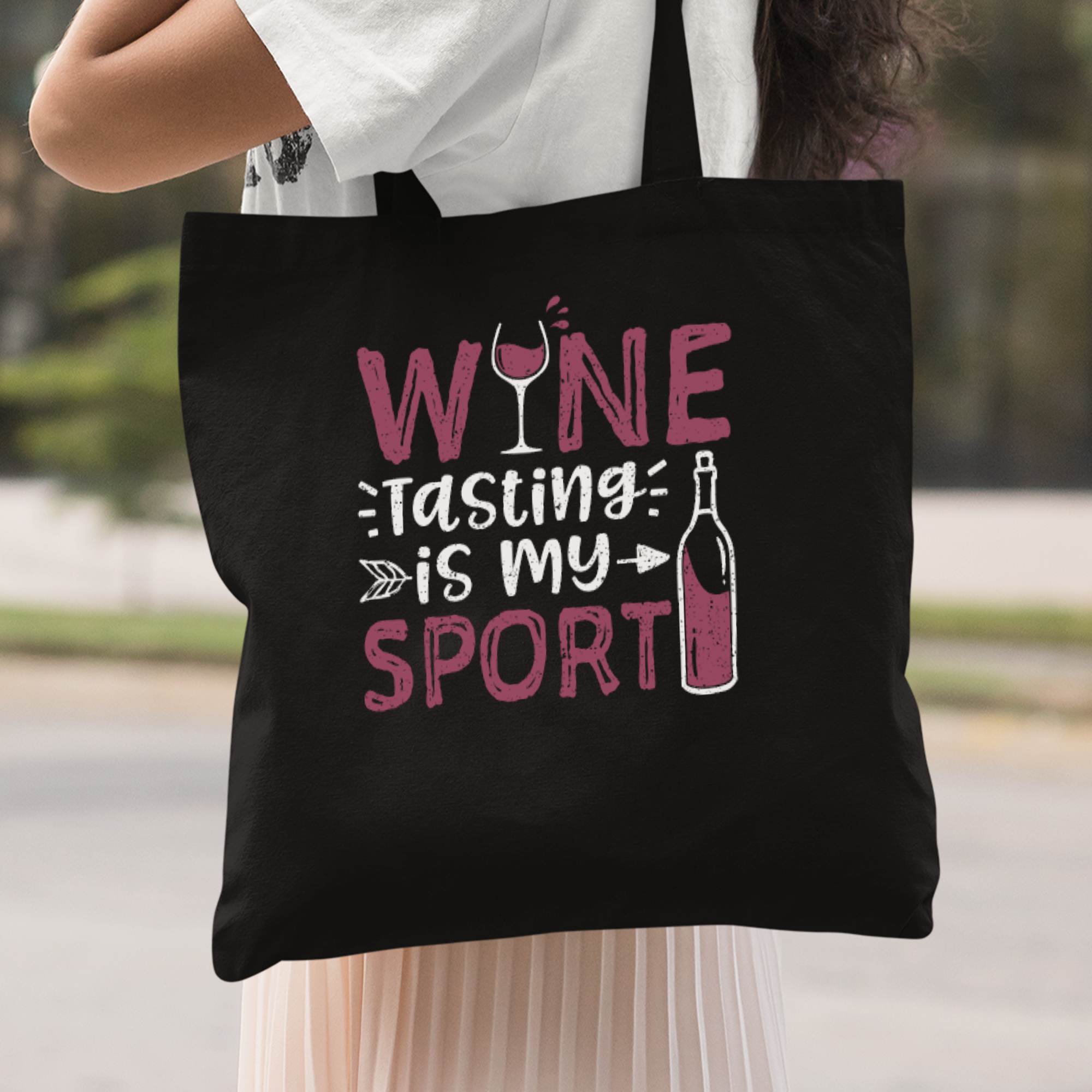 Wine Tasting Is My Sport Stoffbeutel - DESIGNSBYJNK5.COM
