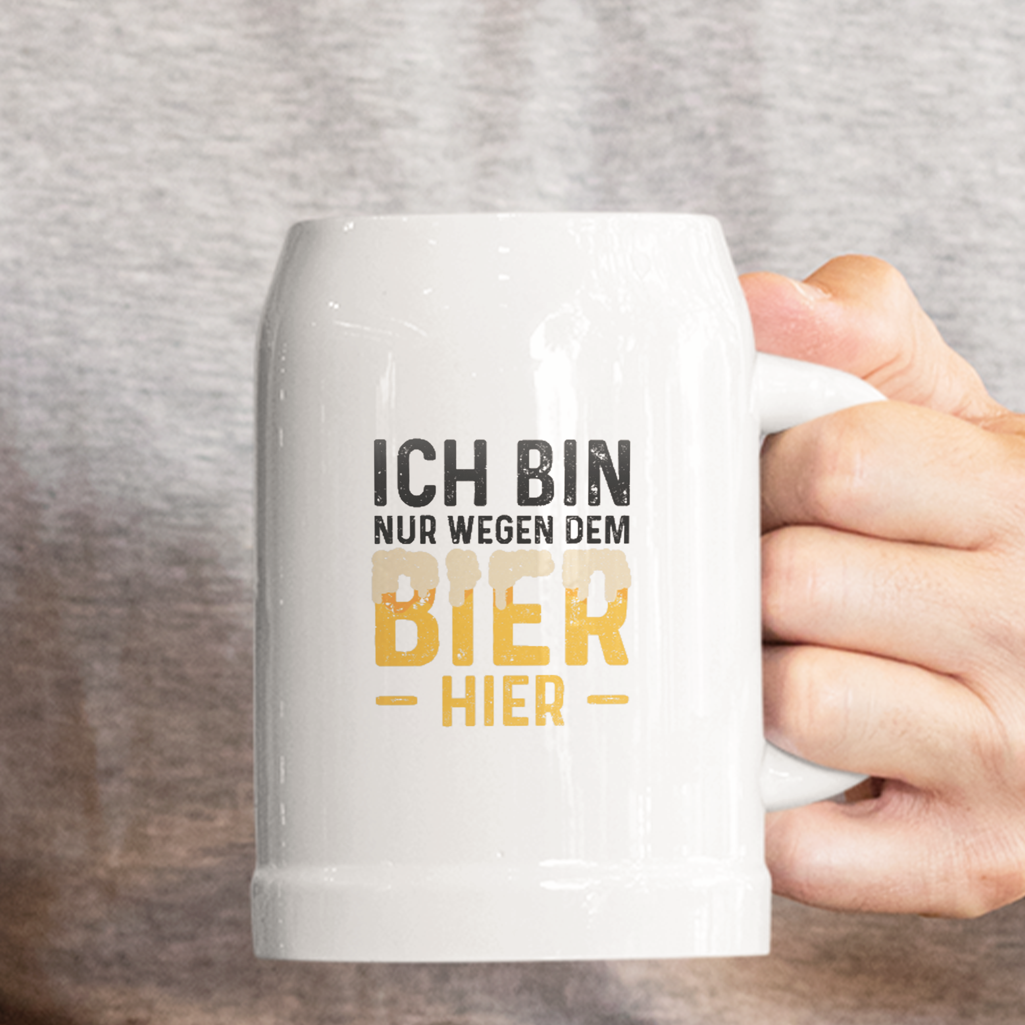 Ich Bin Nur Wegen Dem Bier Hier Bierkrug - DESIGNSBYJNK5.COM