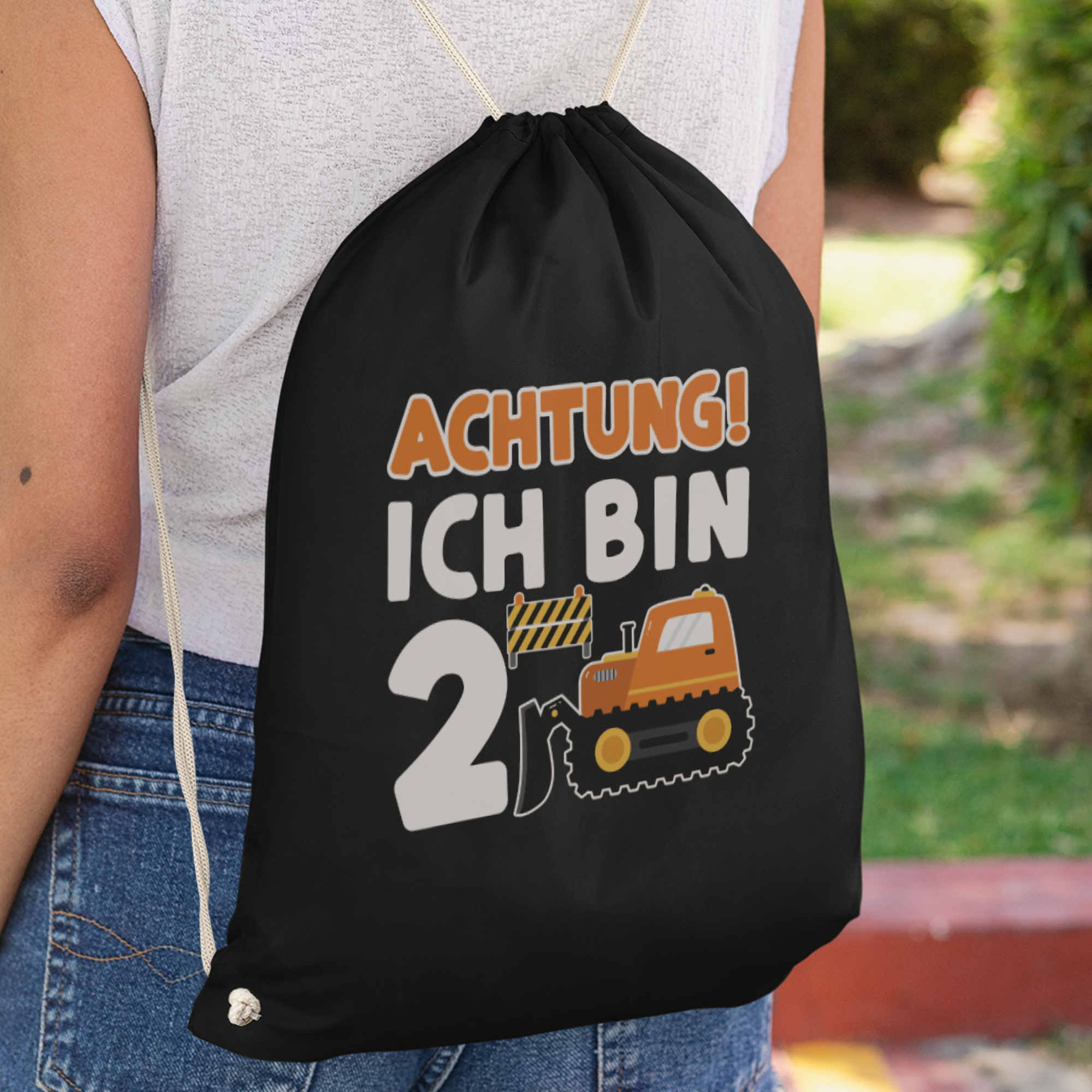 Achtung Ich Bin 2 Turnbeutel - DESIGNSBYJNK5.COM