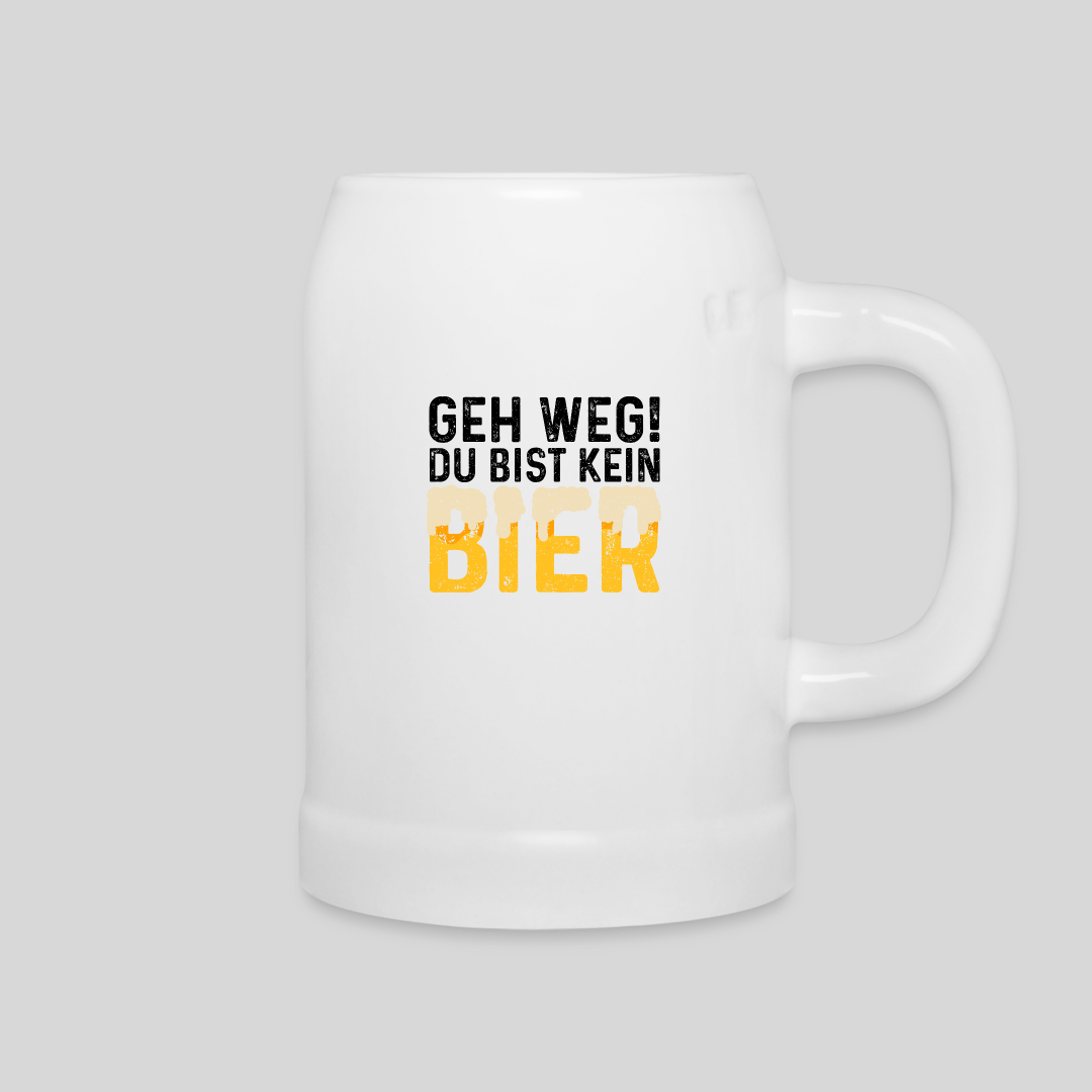 MoonWorks Maglietta Uomo Umoristica 'Geh Weg Du Bist Kein Bier' – Antracite, Cotone Morbido, Vestibilità Comoda, Taglie Forti Fino A XXXXL