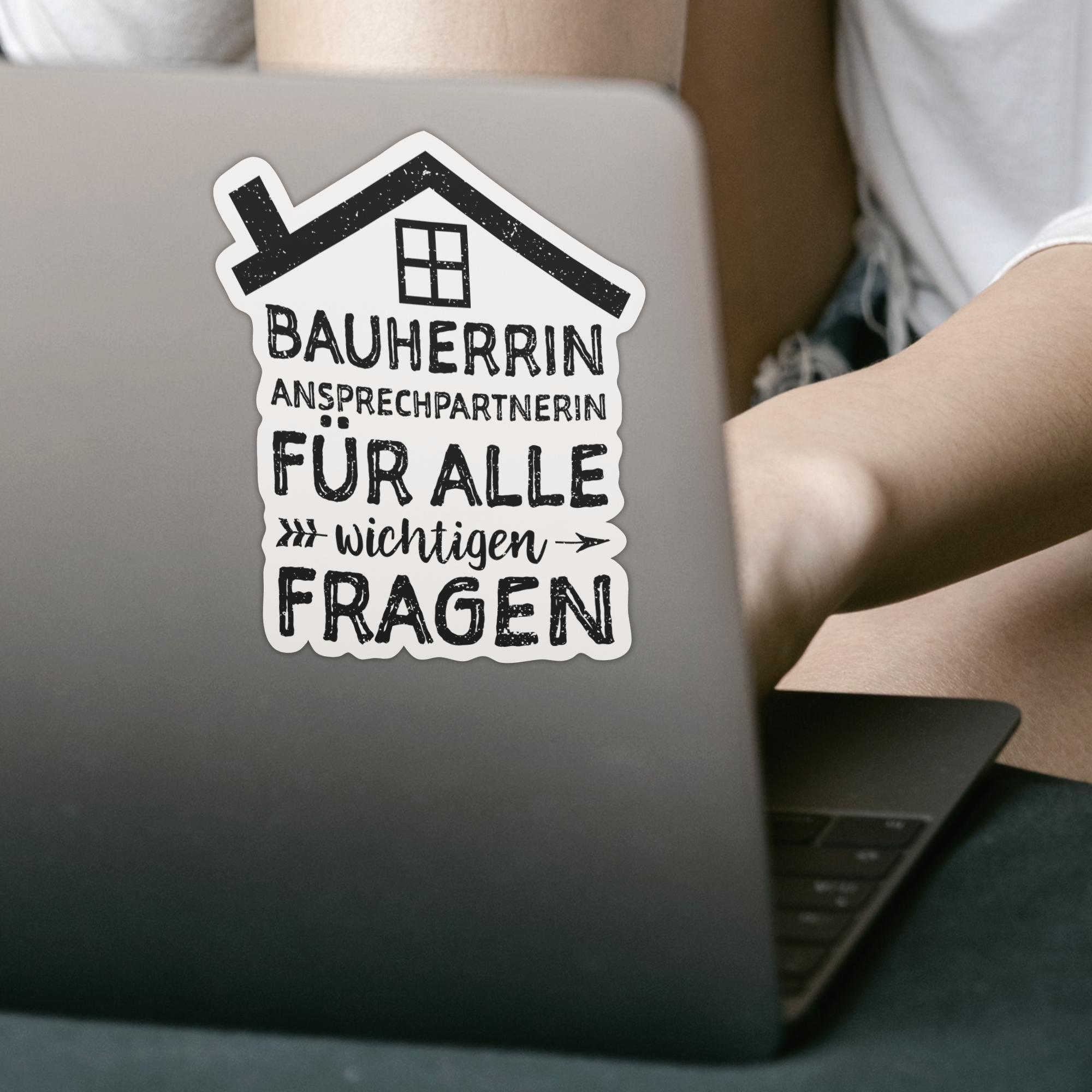 Bauherrin Ansprechpartnerin Für Alle Wichtigen Fragen Sticker - DESIGNSBYJNK5.COM
