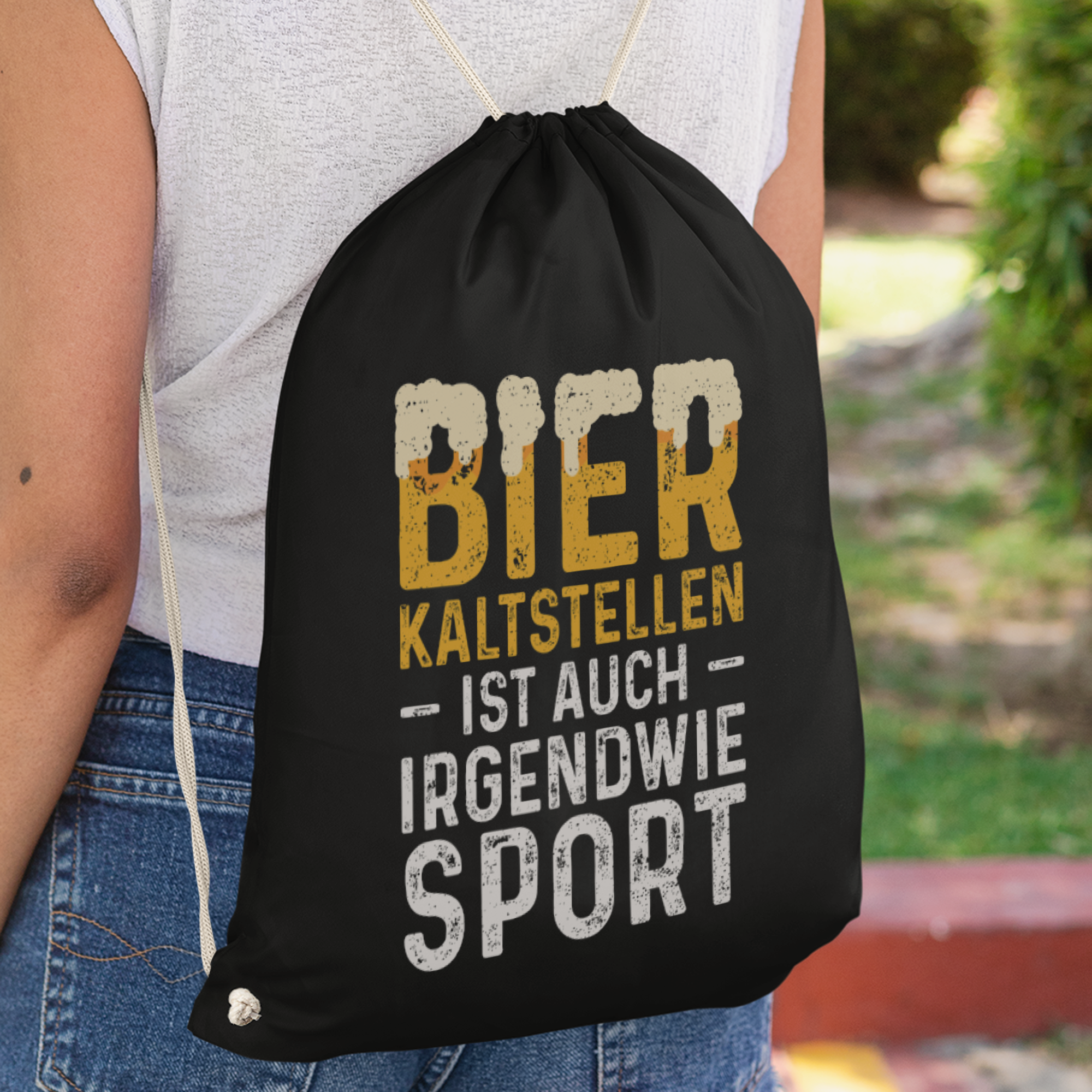 Bier Kaltstellen Ist Auch Irgendwie Sport Turnbeutel - DESIGNSBYJNK5.COM
