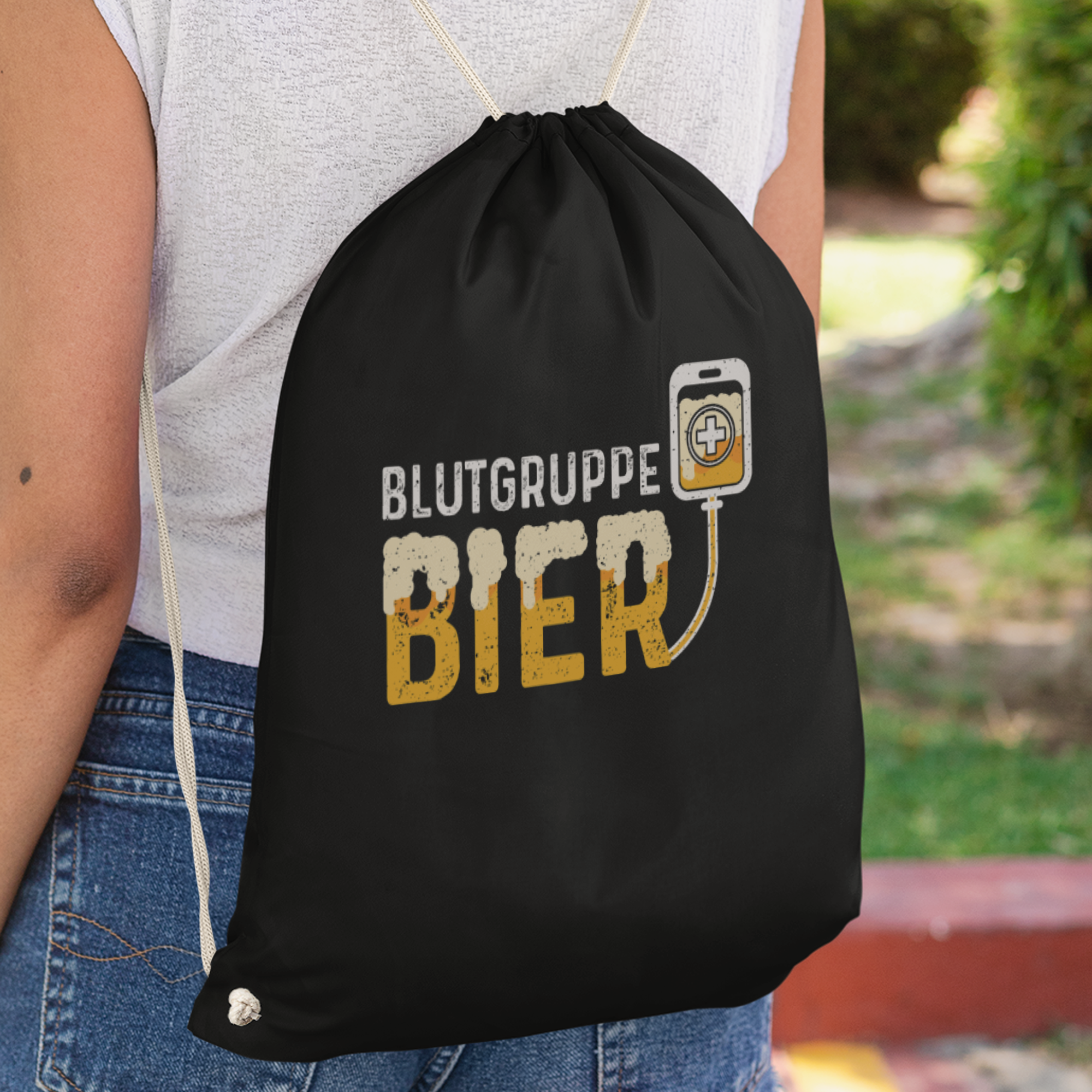 Blutgruppe Bier Turnbeutel - DESIGNSBYJNK5.COM