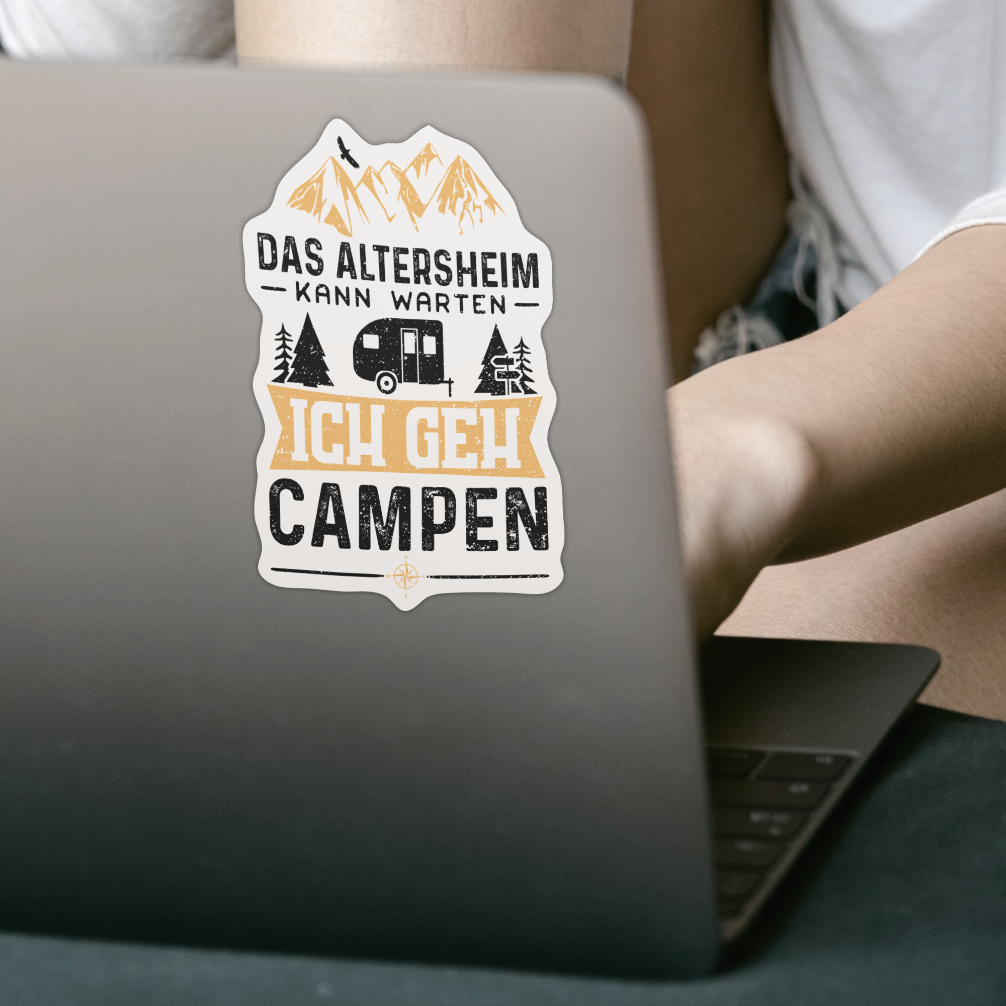 Das Altersheim Kann Warten Ich Geh Campen Sticker - DESIGNSBYJNK5.COM