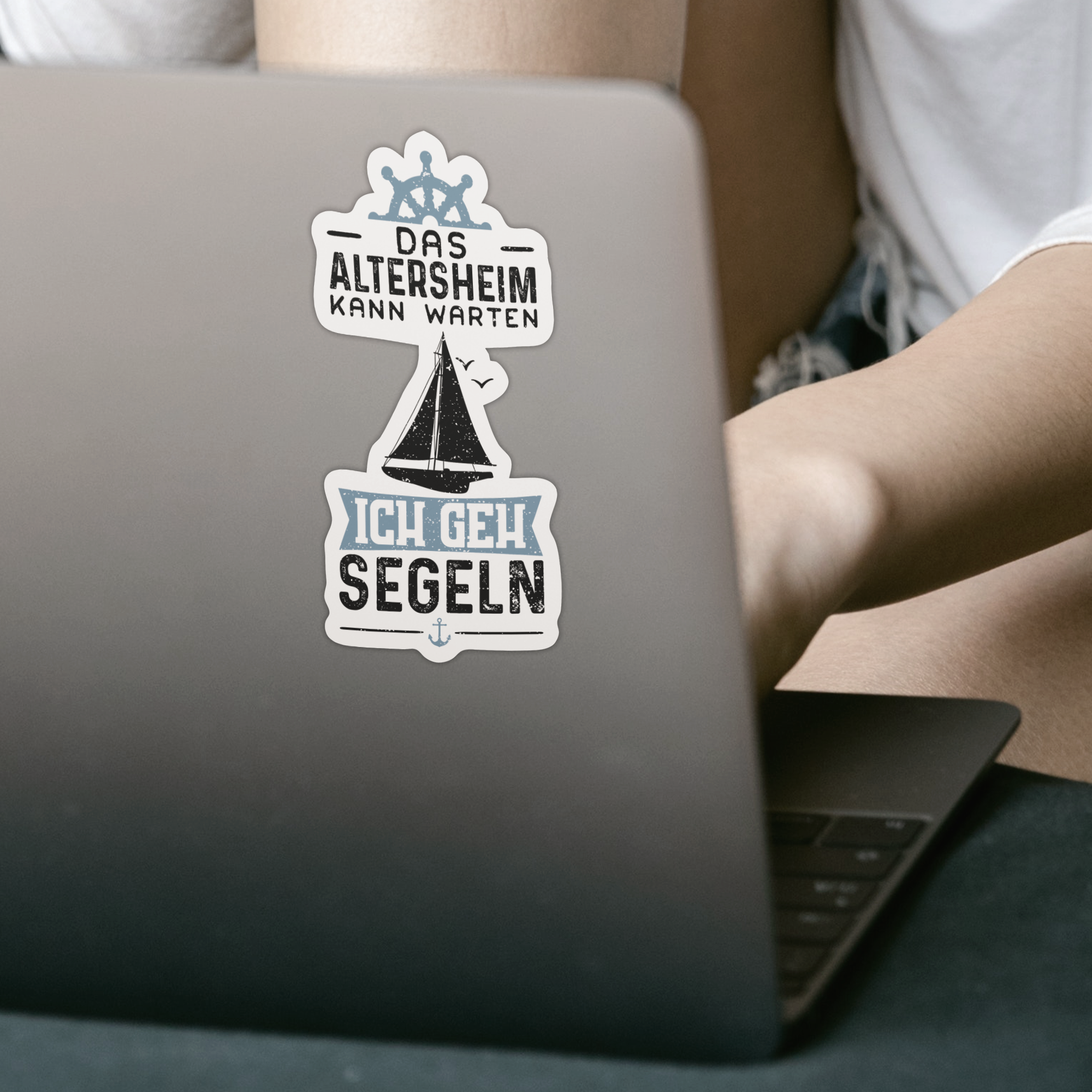 Das Altersheim Kann Warten Ich Geh Segeln Sticker - DESIGNSBYJNK5.COM