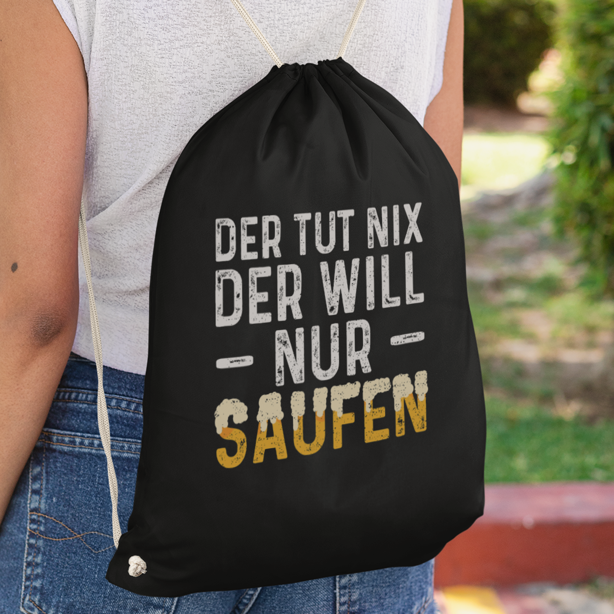 Der Tut Nix Der Will Nur Saufen Turnbeutel - DESIGNSBYJNK5.COM
