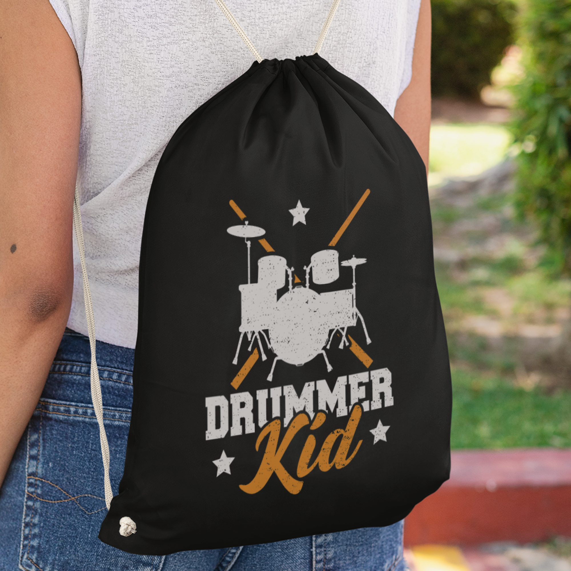 Drummer Kid Turnbeutel - DESIGNSBYJNK5.COM