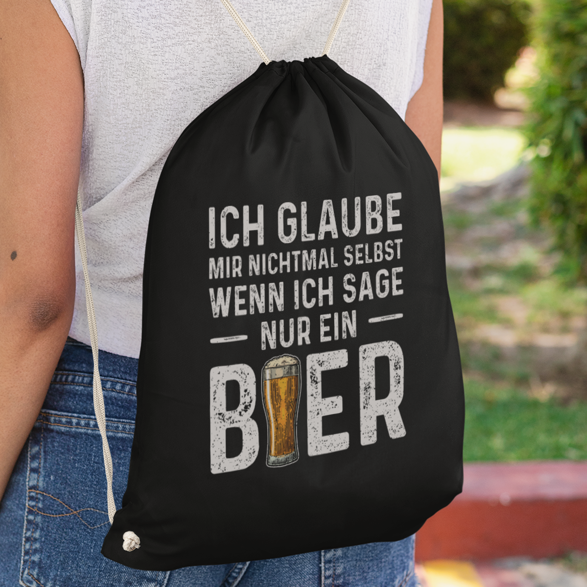 Ich Glaube Mir Nichtmal Selbst Wenn Ich Sage Nur Ein Bier Turnbeutel - DESIGNSBYJNK5.COM