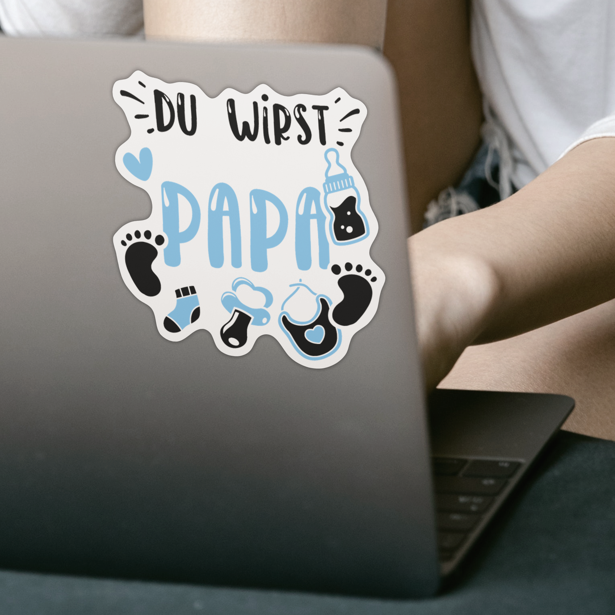 Du Wirst Papa Sticker - DESIGNSBYJNK5.COM