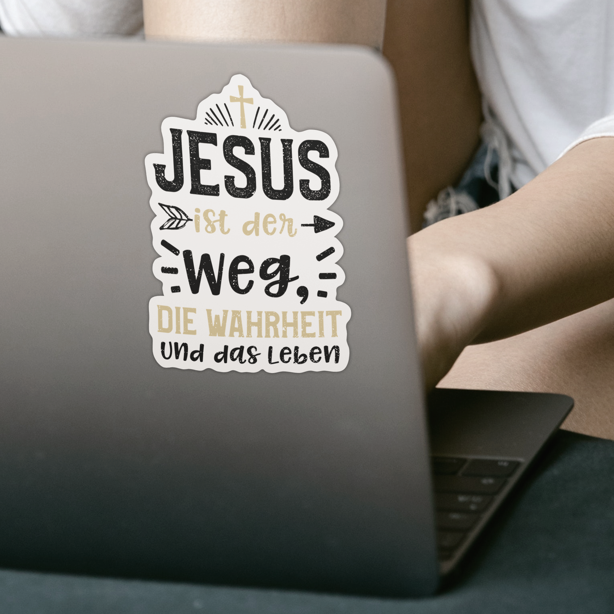 Jesus ist der Weg, die Wahrheit und das Leben Sticker - DESIGNSBYJNK5.COM