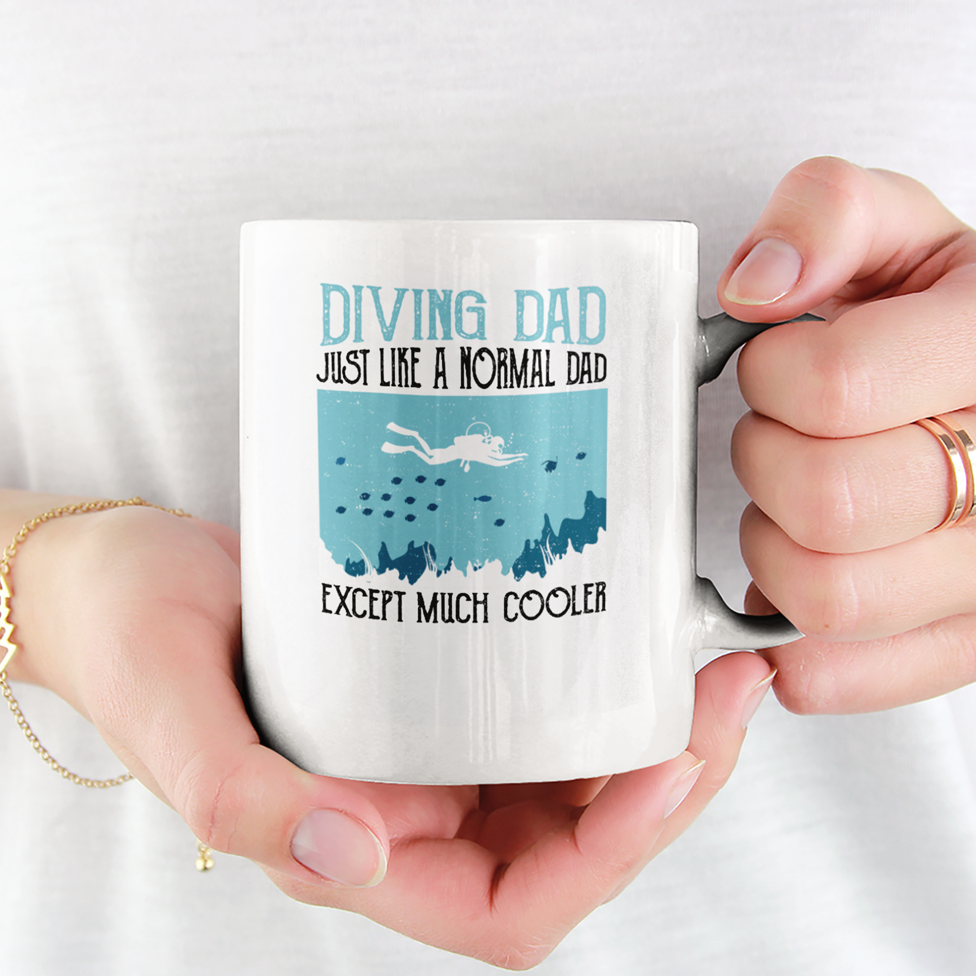 Diving Dad Tasse - DESIGNSBYJNK5.COM