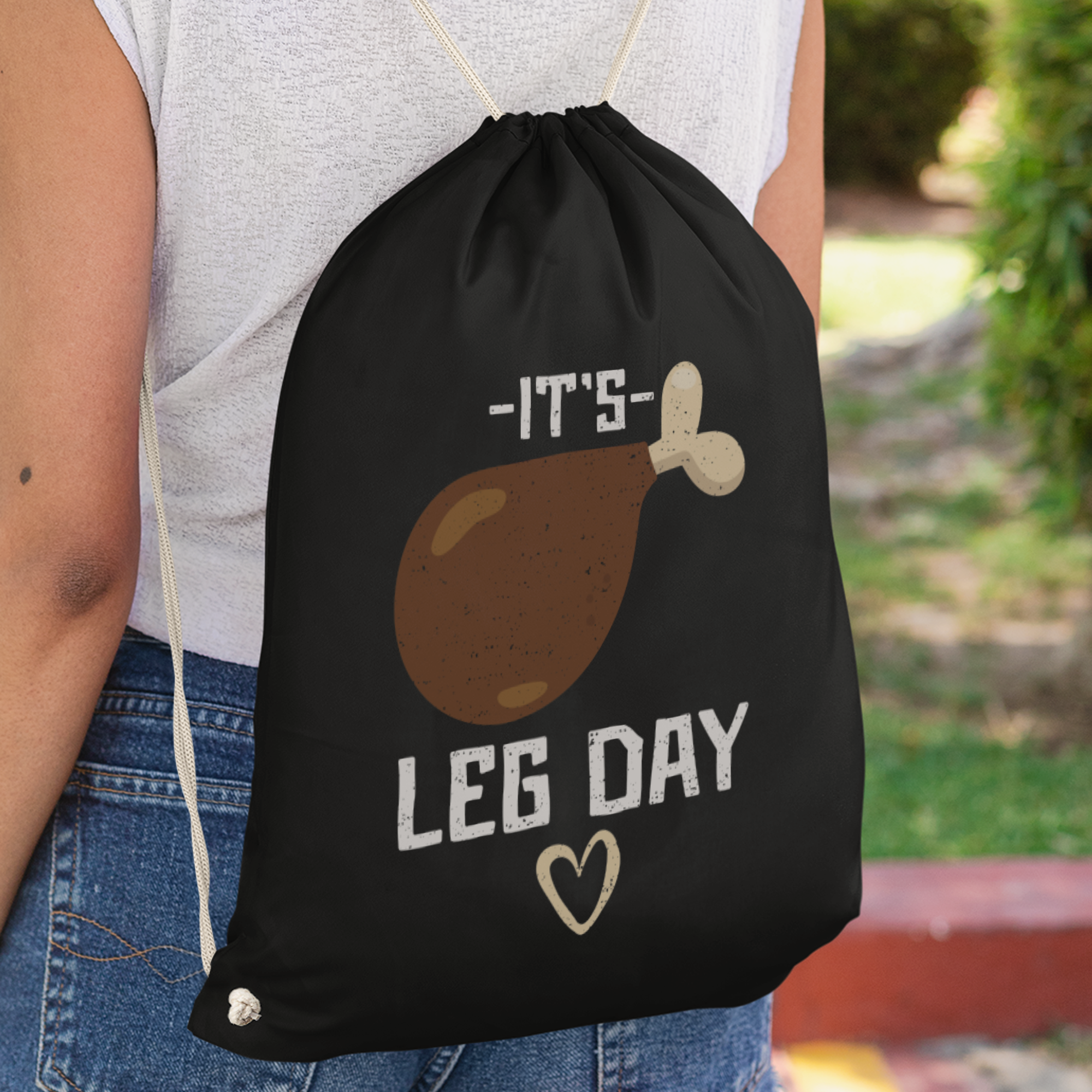 It's Leg Day Turnbeutel - DESIGNSBYJNK5.COM