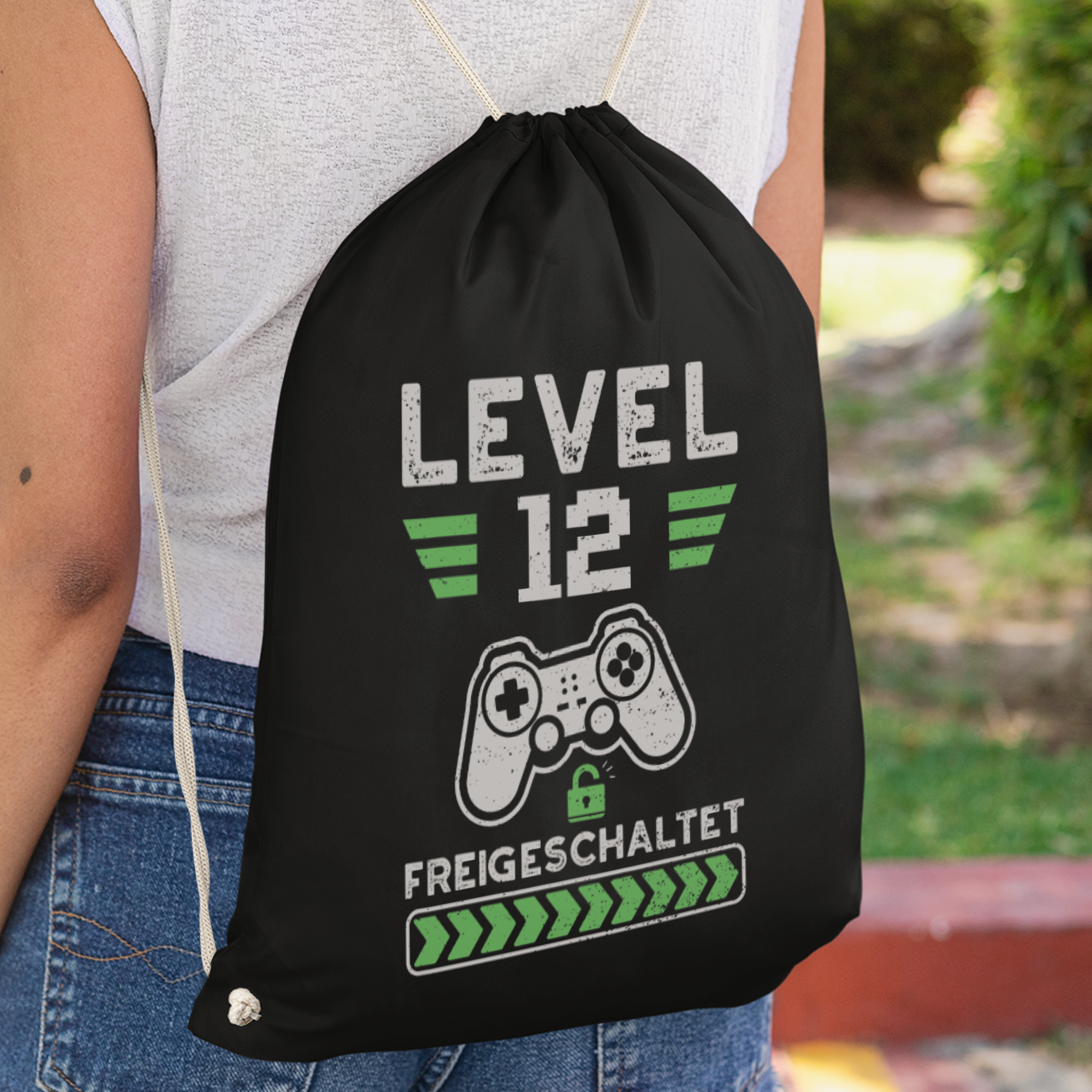 Level 12 Freigeschaltet Turnbeutel - DESIGNSBYJNK5.COM