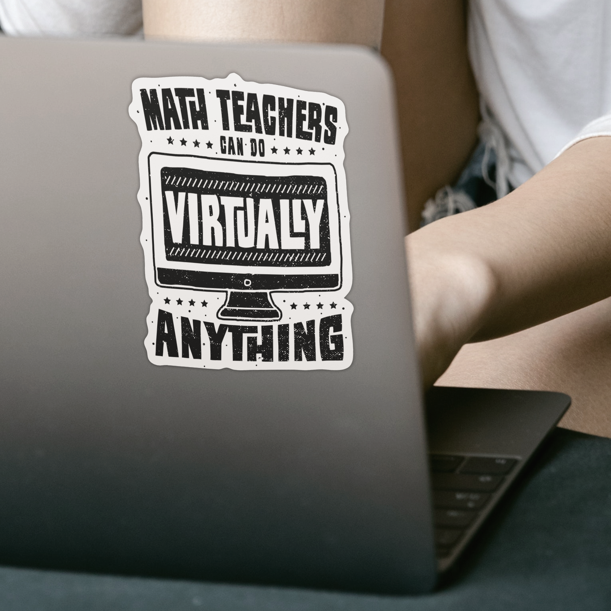 Math Teachers Can Do Virtually Anything Sticker - DESIGNSBYJNK5.COM