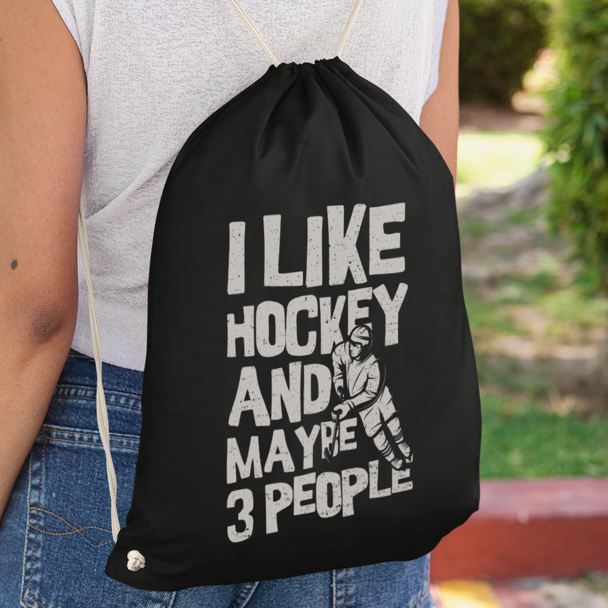 Like Hockey And Maybe 3 People Turnbeutel - DESIGNSBYJNK5.COM