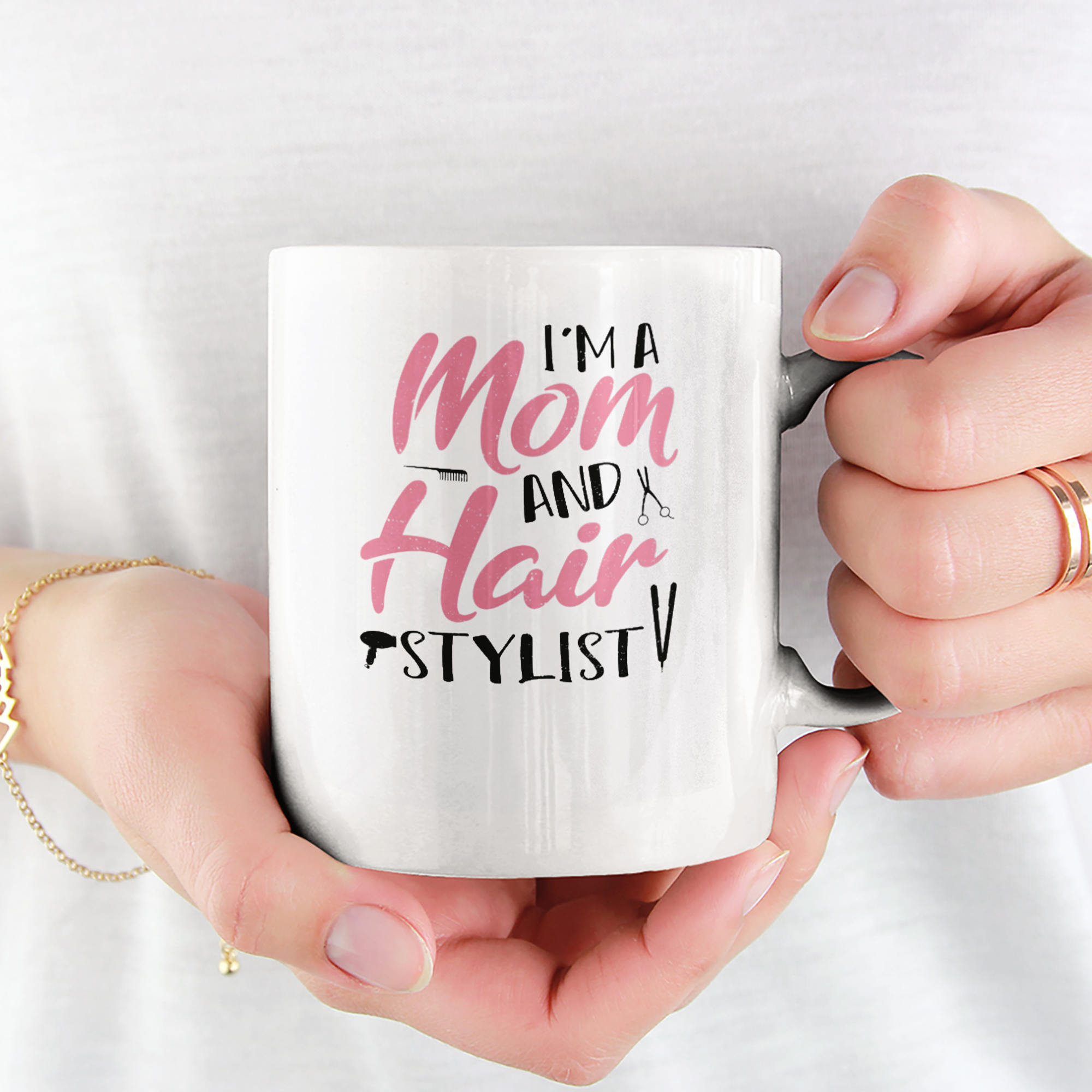 I'm A Mom And Hair Stylist Tasse - DESIGNSBYJNK5.COM