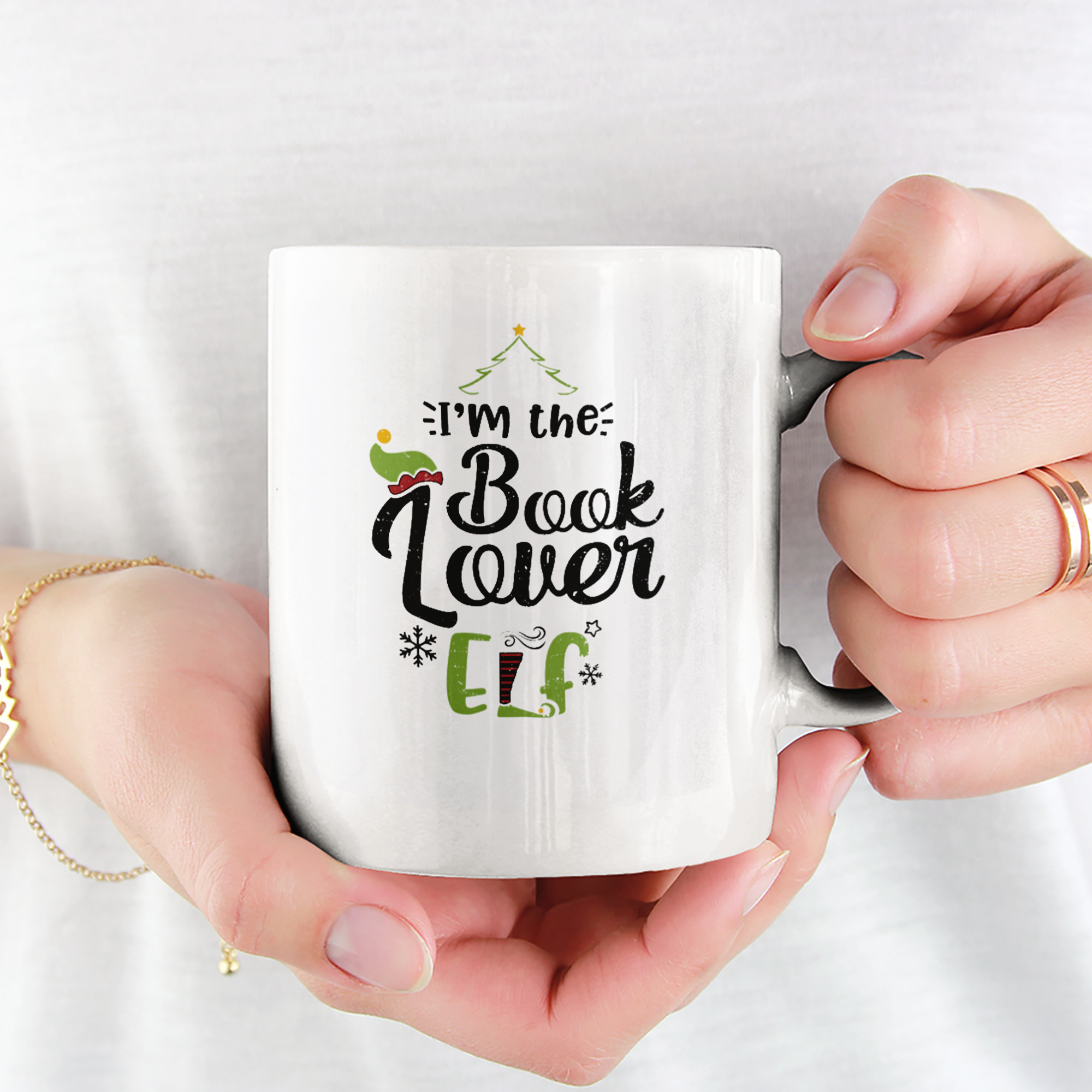 I'm The Book Lover Elf Tasse - DESIGNSBYJNK5.COM