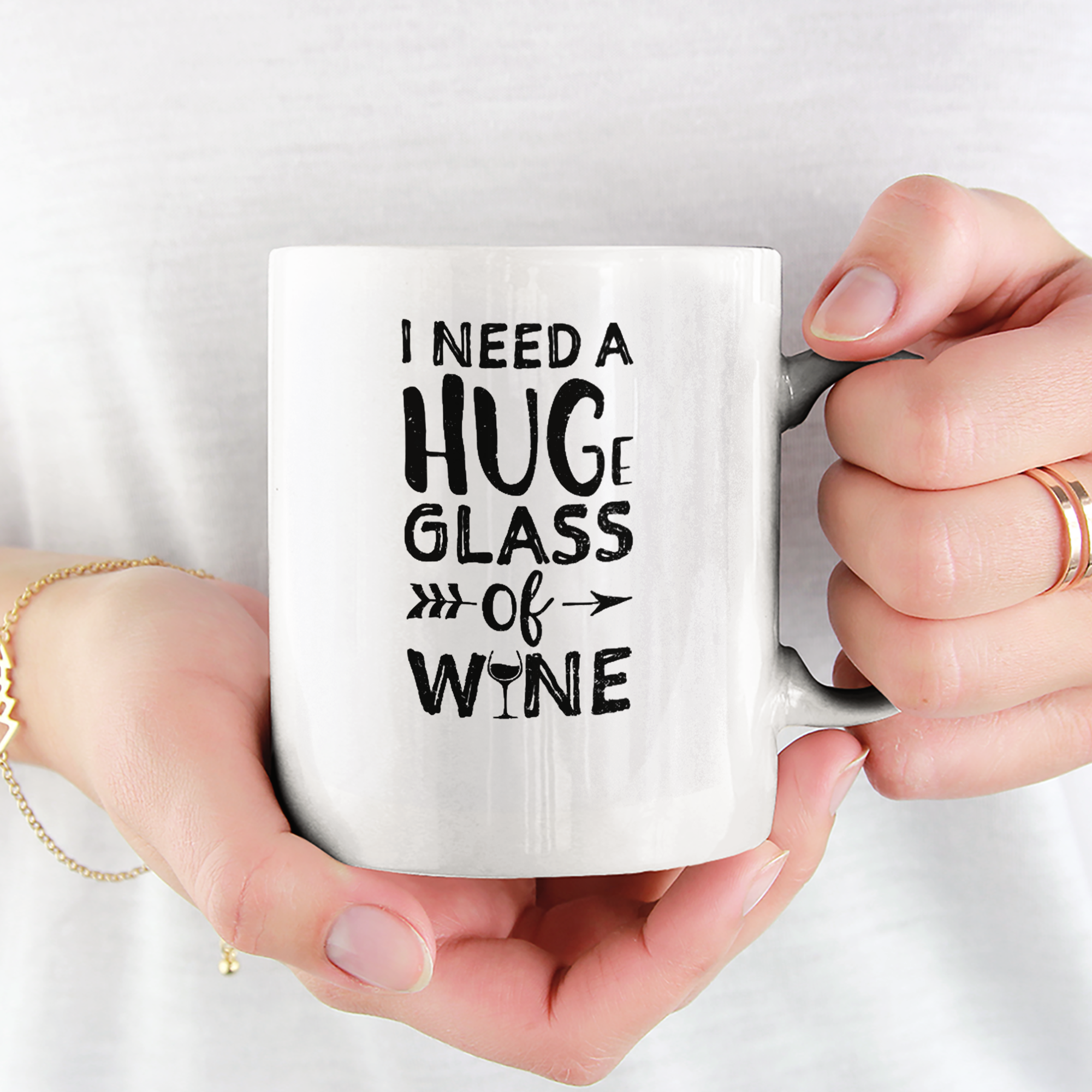 I Need A Huge Glass Of Wine Tasse - DESIGNSBYJNK5.COM
