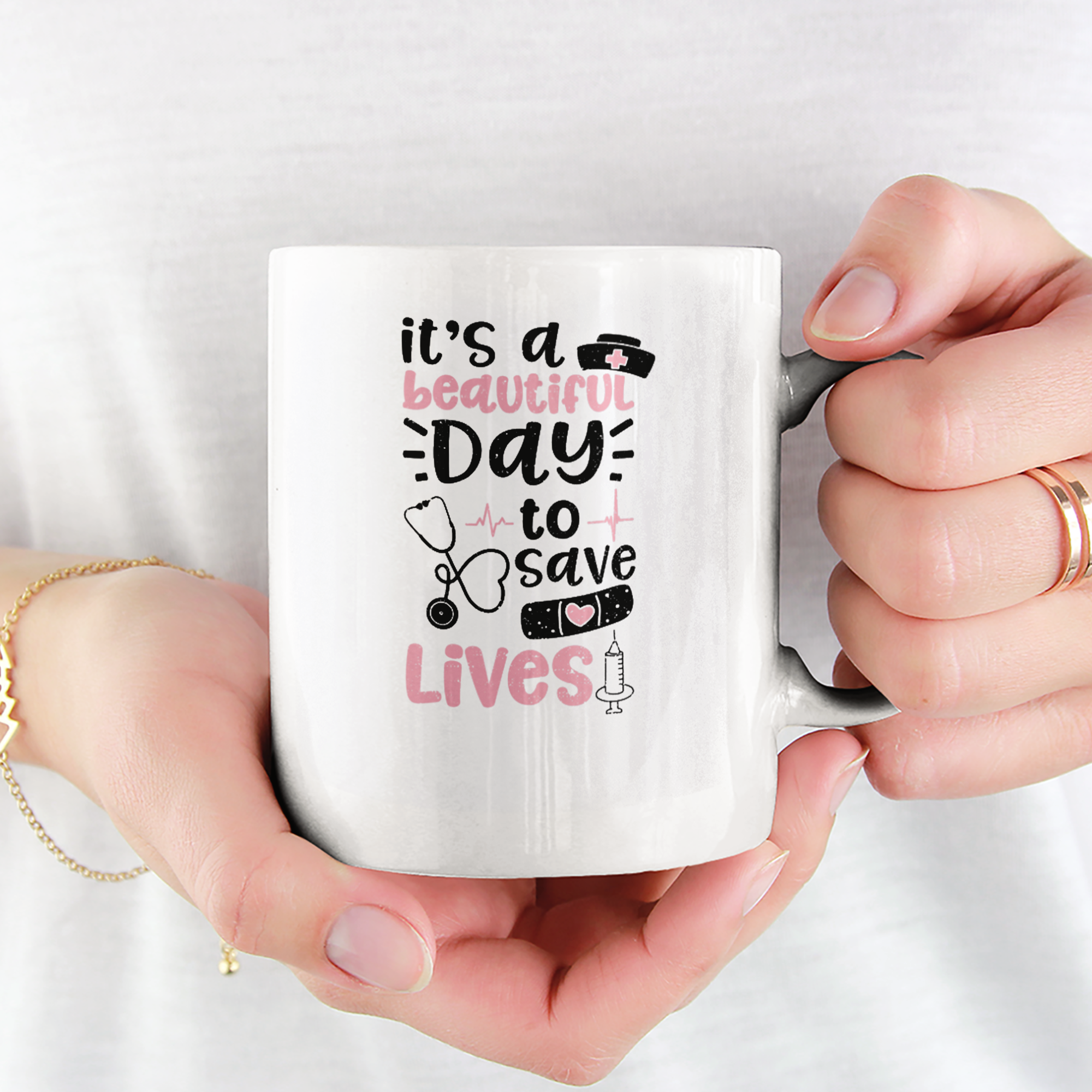 It's A Beautiful Day To Save Lives Tasse - DESIGNSBYJNK5.COM