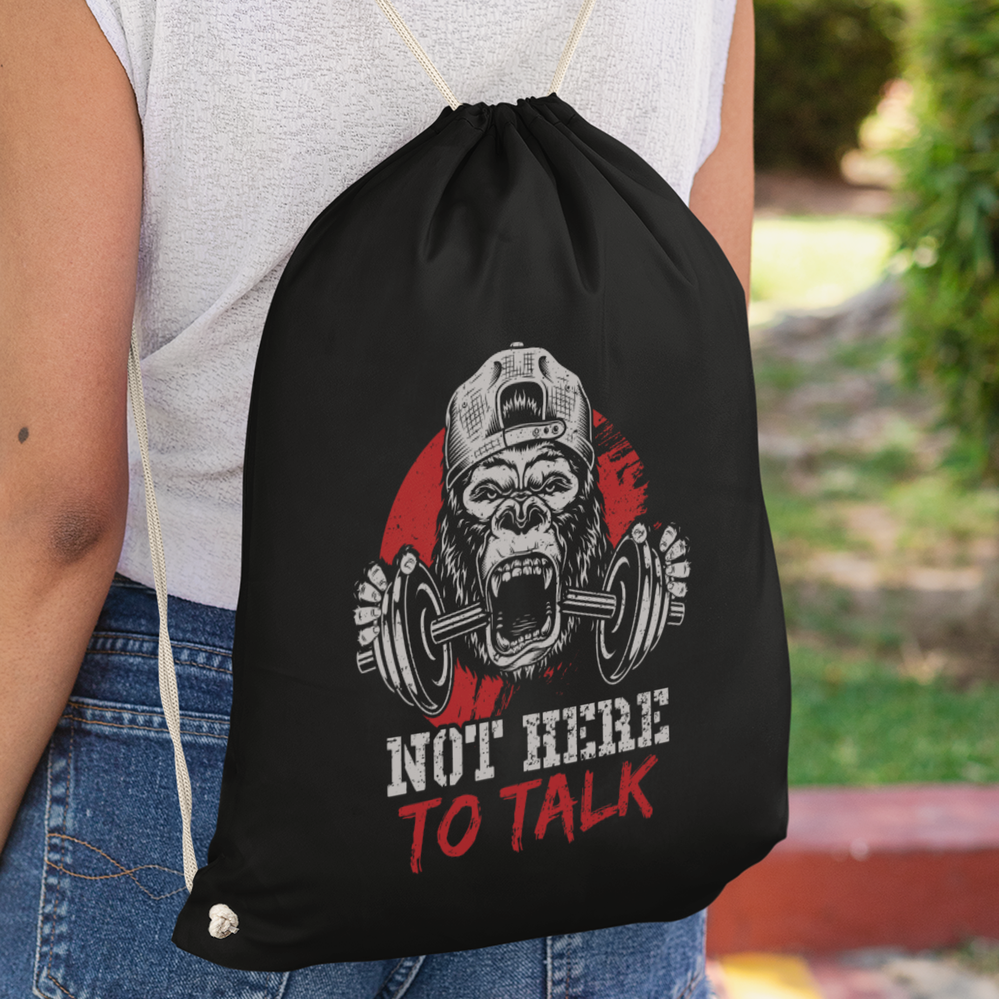 Not Here To Talk Turnbeutel - DESIGNSBYJNK5.COM
