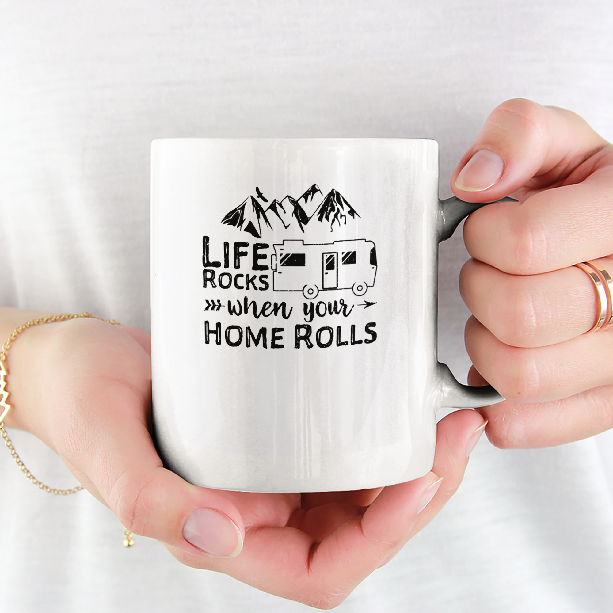 Life Rocks When Your Home Rolls Tasse - DESIGNSBYJNK5.COM