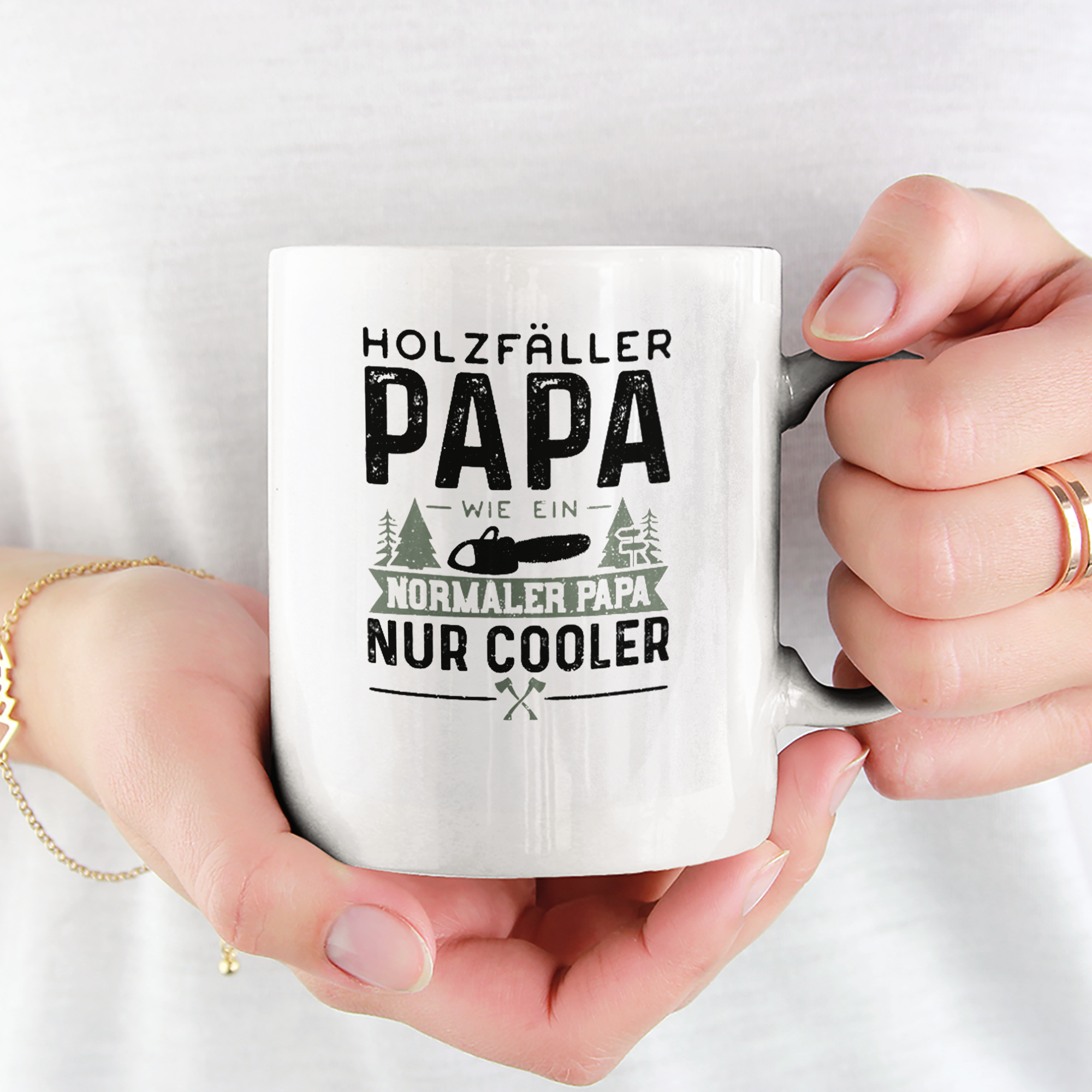 Holzfäller Papa Wie Ein Normaler Papa Nur Cooler Tasse - DESIGNSBYJNK5.COM