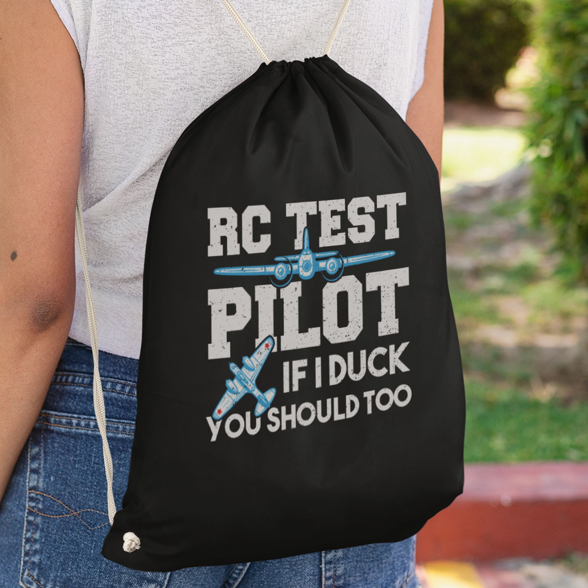 Rc Test Pilot If I Duck You Should Too Turnbeutel - DESIGNSBYJNK5.COM