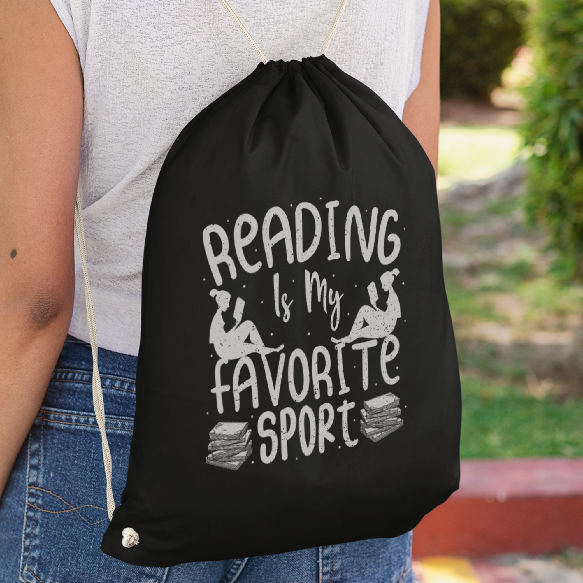 Reading Is My Favorite Sport Turnbeutel - DESIGNSBYJNK5.COM