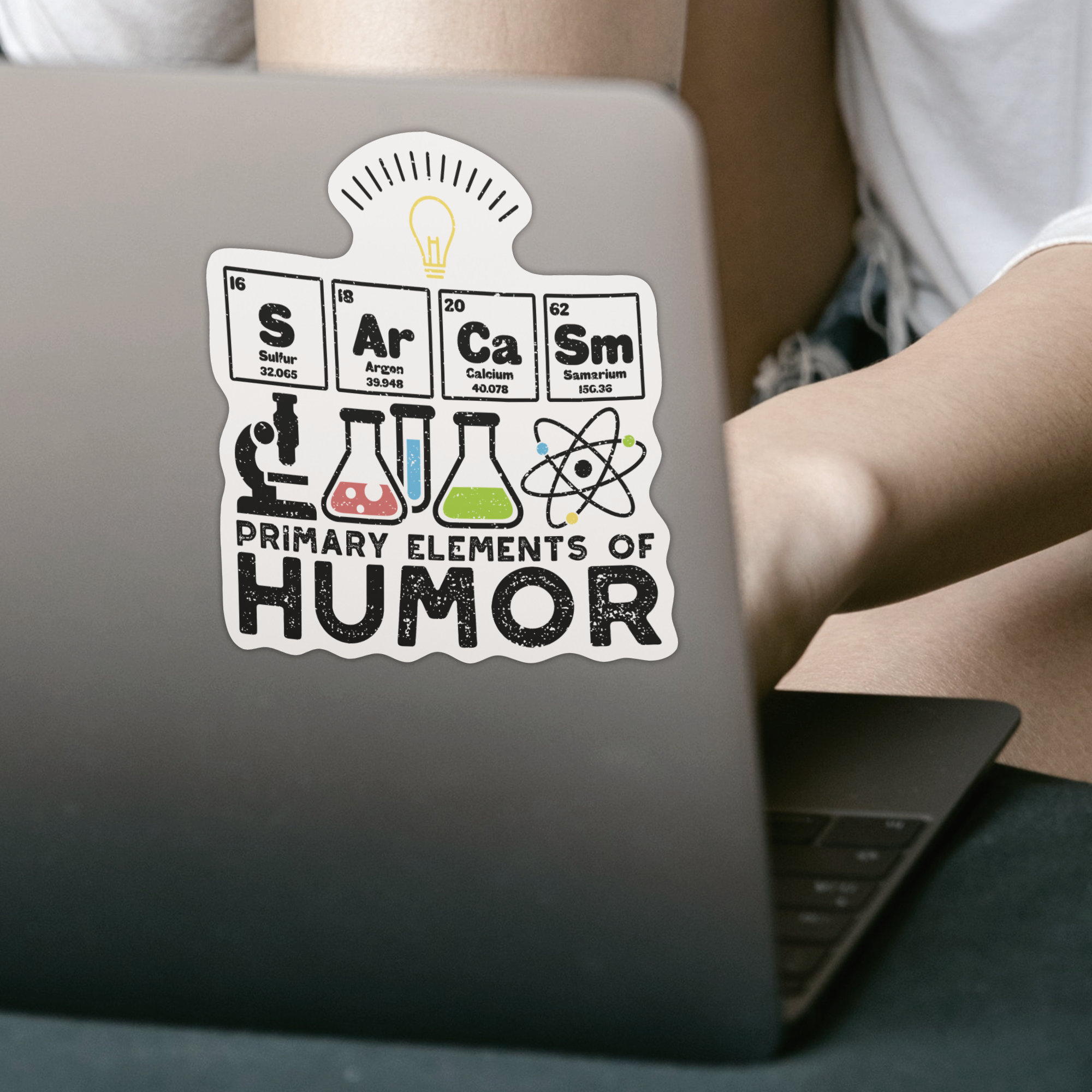 Sarcasm Primary Elements Of Humor Sticker - DESIGNSBYJNK5.COM