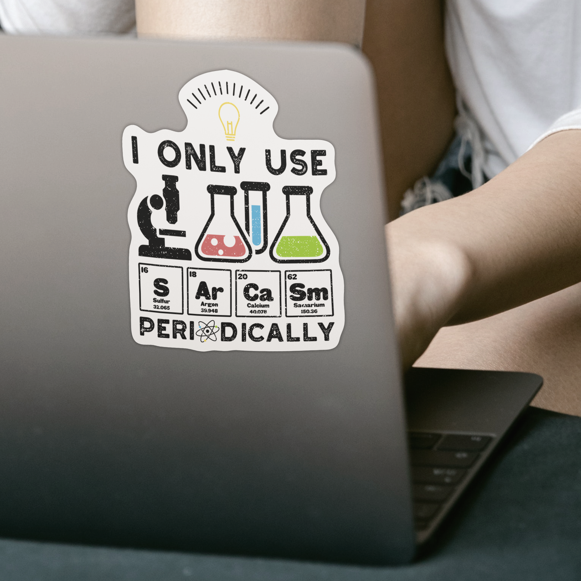 Sarcasm The Elements Of My Personality Sticker - DESIGNSBYJNK5.COM