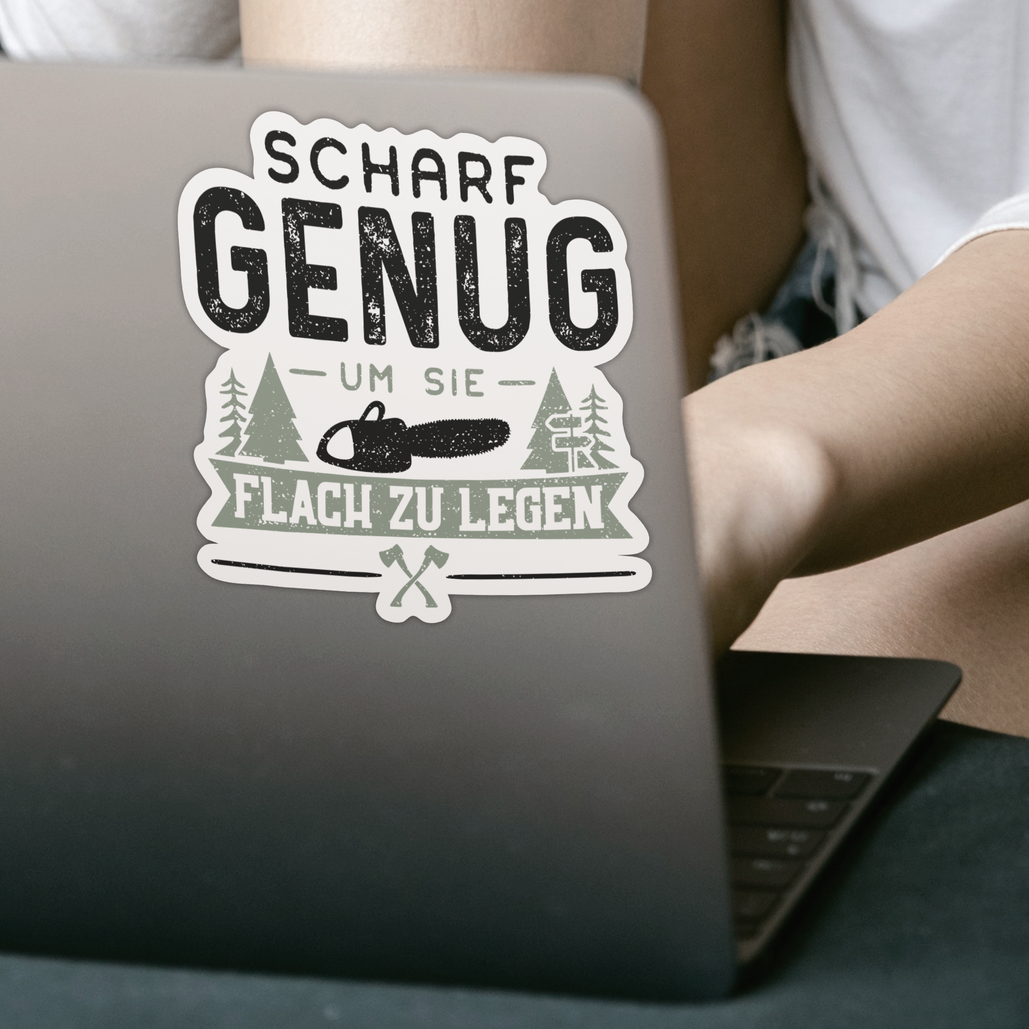 Scharf Genug Um Sie Flach Zu Legen Sticker - DESIGNSBYJNK5.COM