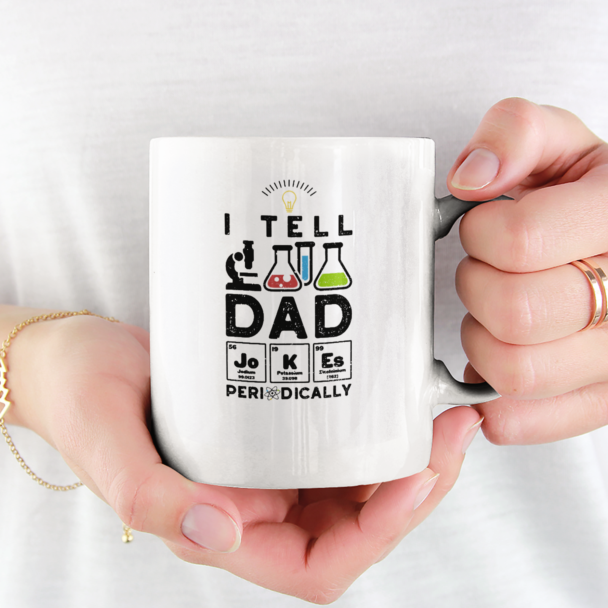 I Tell Dad JoKEs Periodically Tasse (Unisex) - DESIGNSBYJNK5.COM