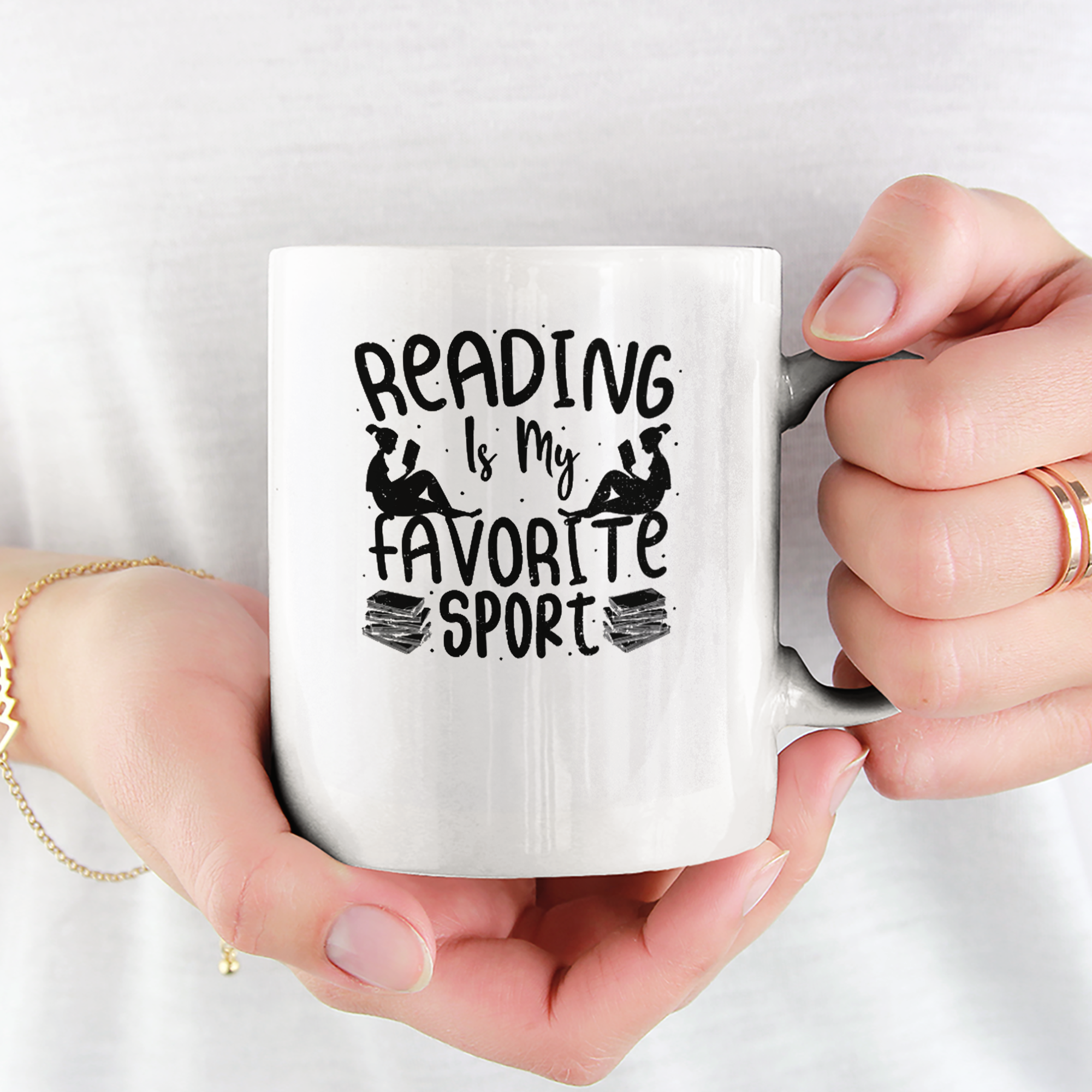 Reading Is My Favorite Sport Tasse (Unisex) - DESIGNSBYJNK5.COM