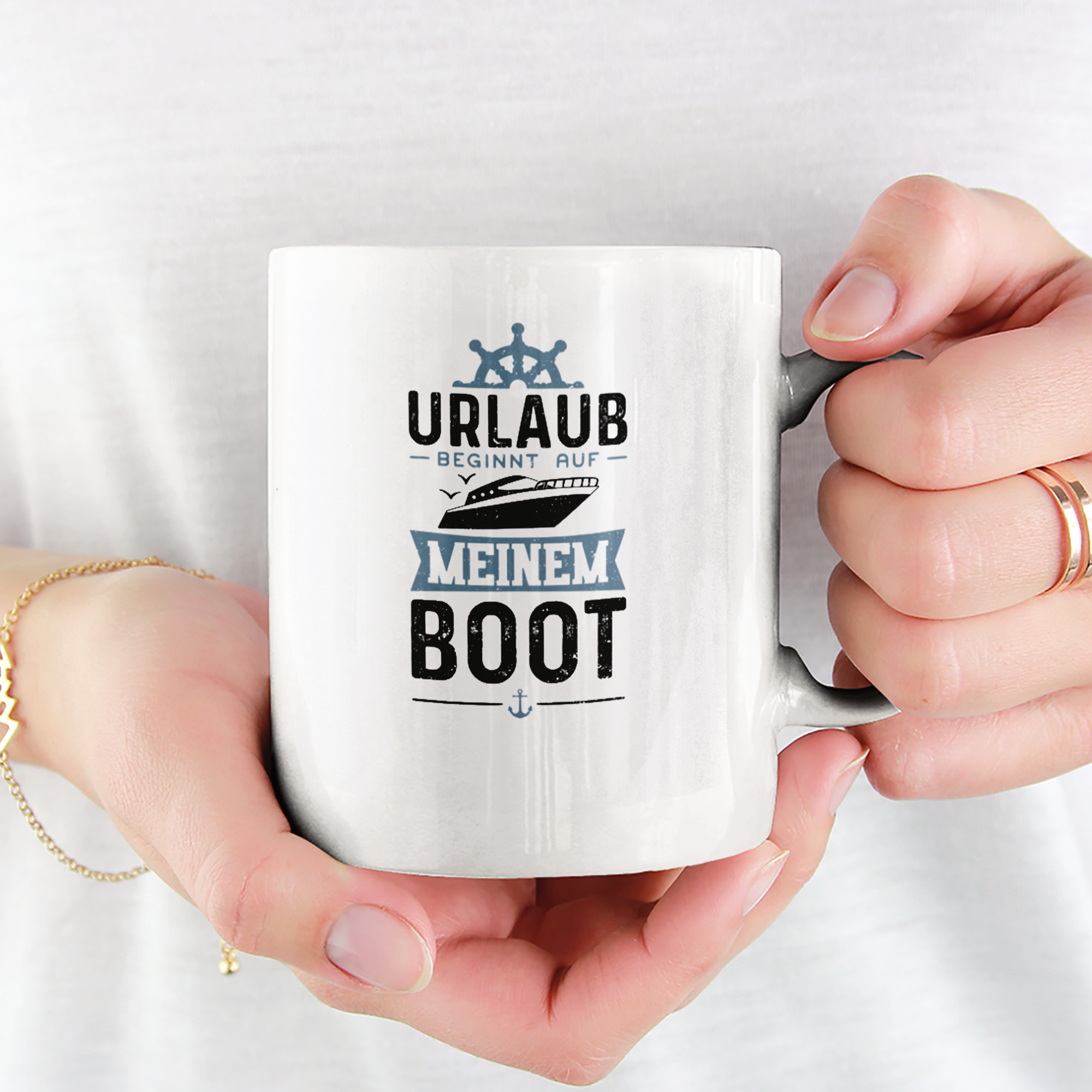 Urlaub Beginnt Auf Meinem Boot Tasse - DESIGNSBYJNK5.COM