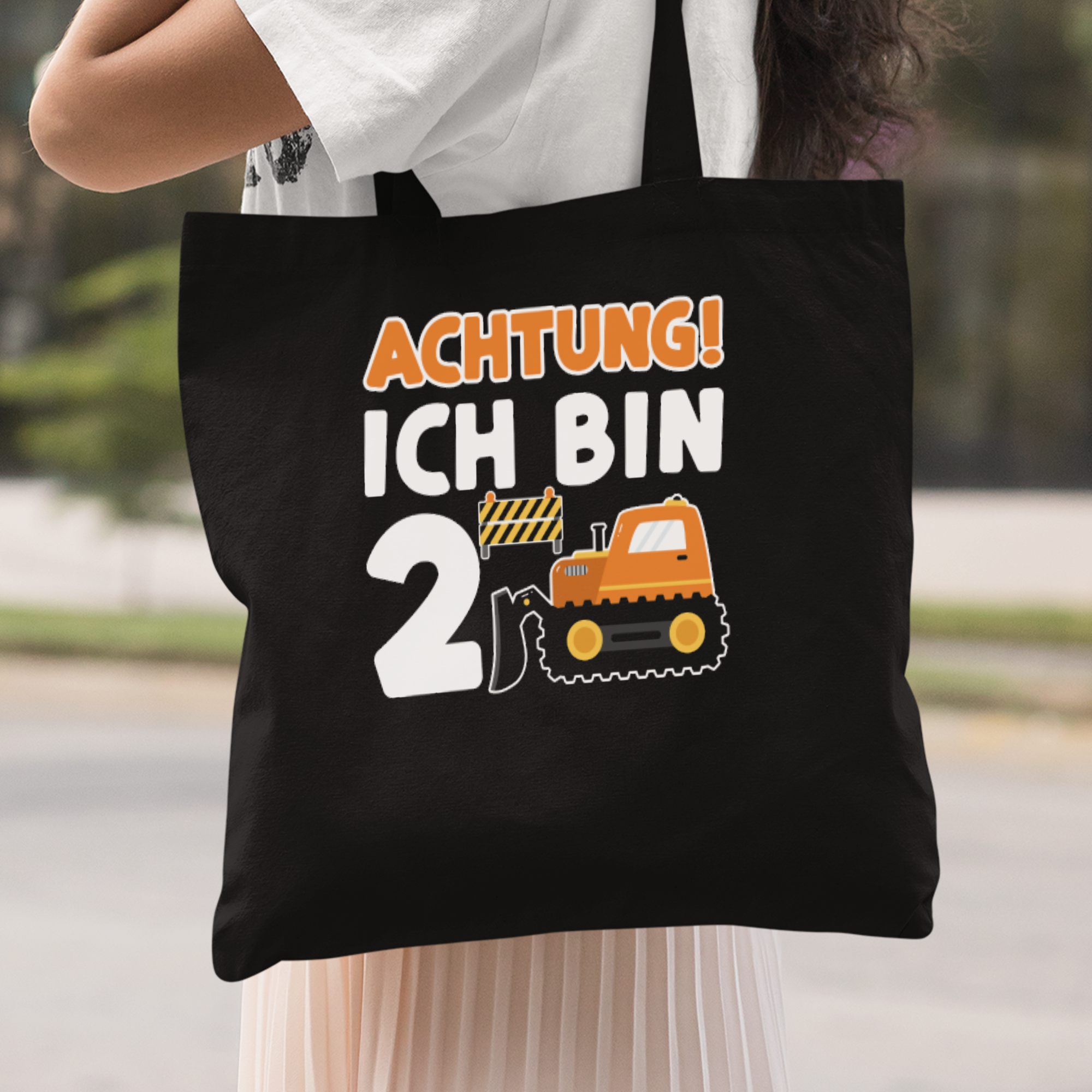 Achtung Ich Bin 2 Stoffbeutel - DESIGNSBYJNK5.COM