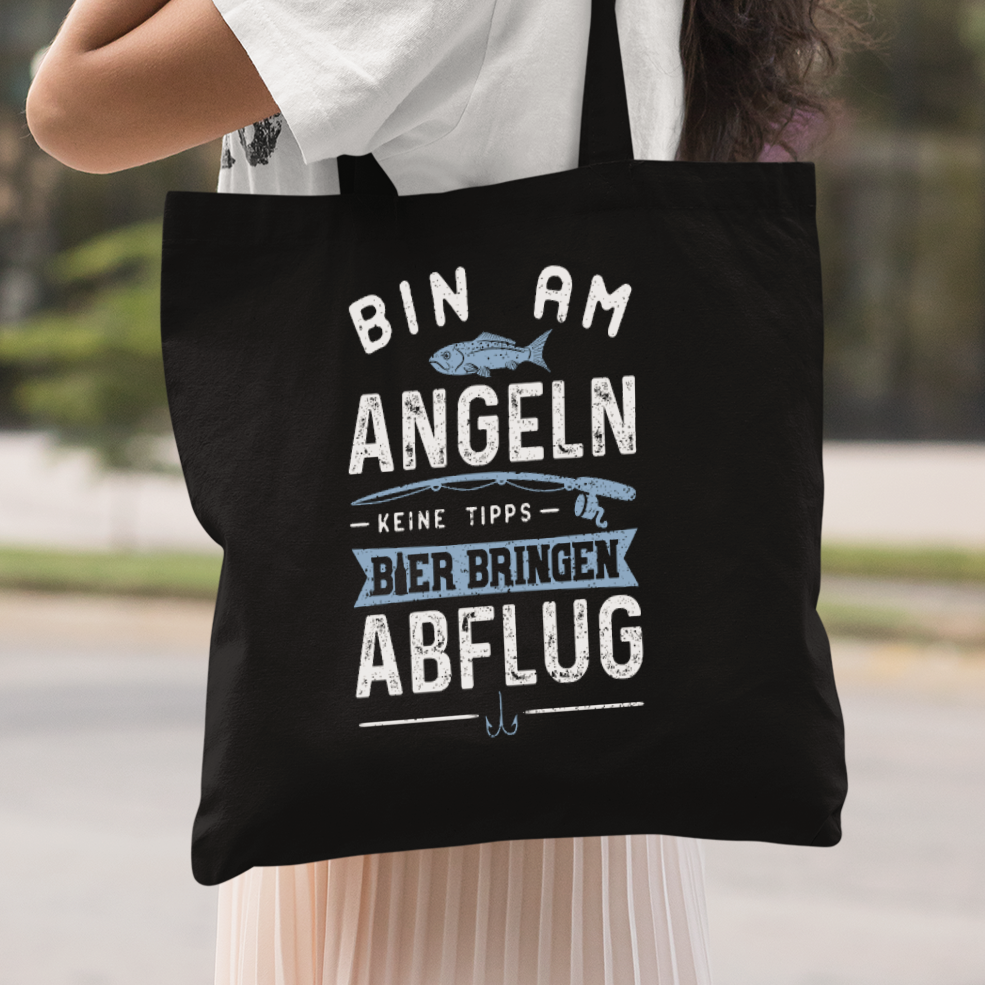 Bin Am Angeln Keine Tipps Bier Bringen Abflug Stoffbeutel - DESIGNSBYJNK5.COM